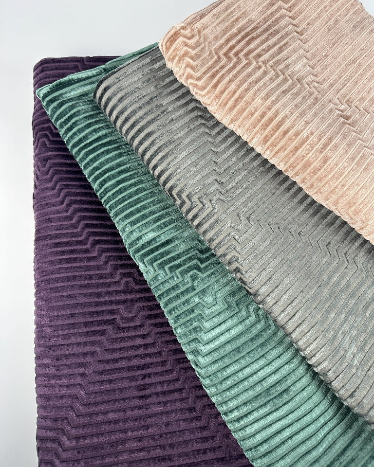 Velvet pillows with subtle pattern