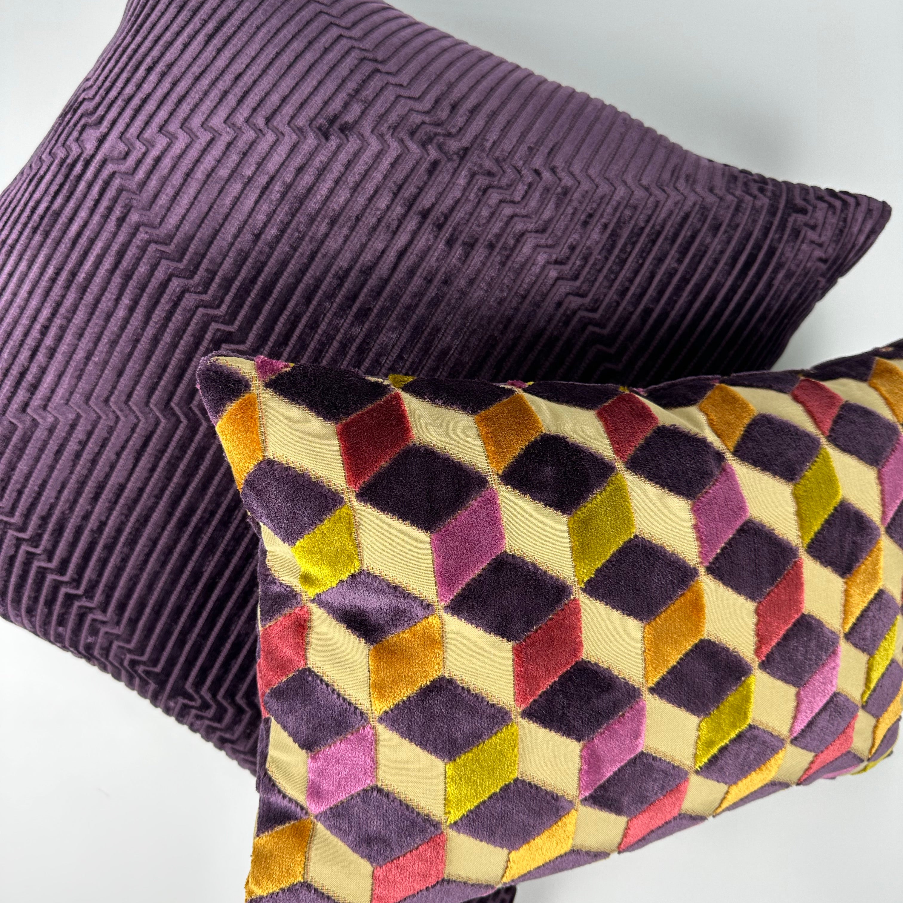 Pink and Purple Pillow Covers