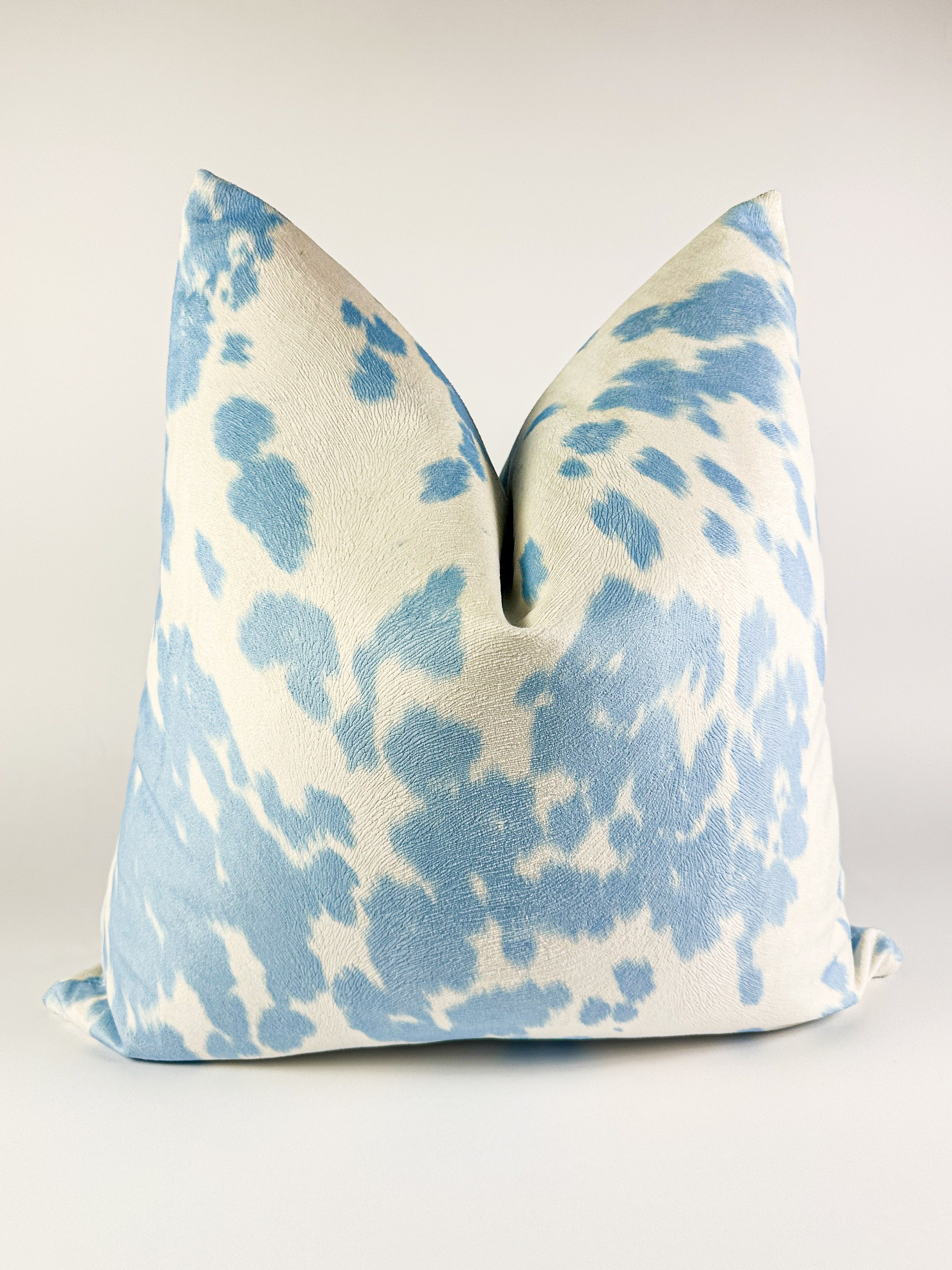 Sky Blue Cow Print Pillow Cover simple Love, Ravin Collection