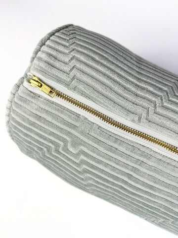 Mint Green Steps Velvet Bolster Cover Love, Ravin Collection