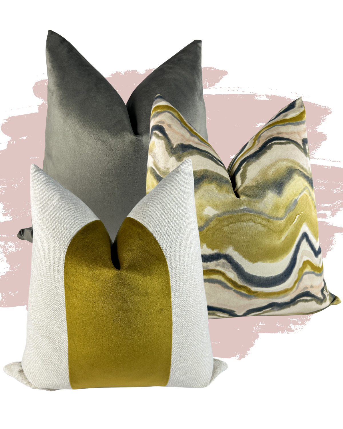 Olive Mocha Pillow Combo Love, Ravin Collection