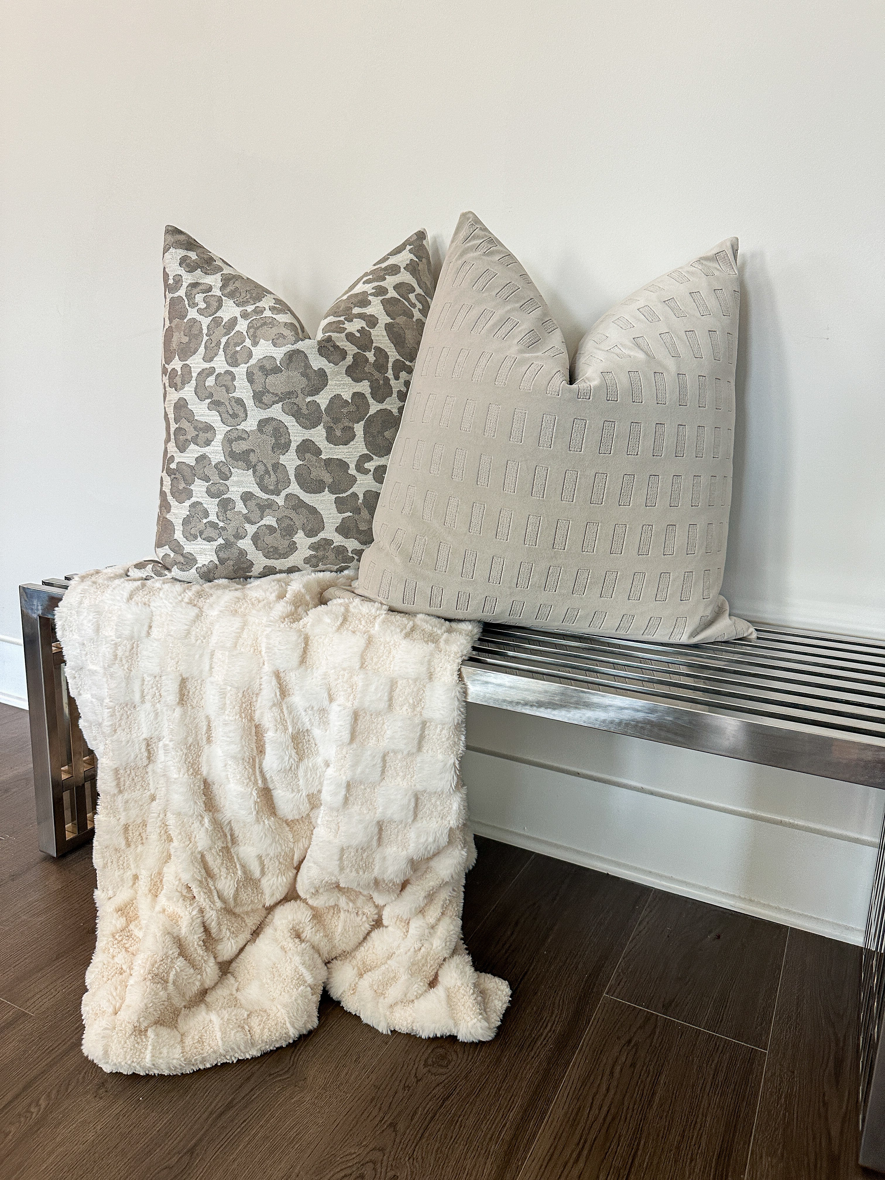 Tan and Beige Popcorn Pillow Cover Love, Ravin Collection