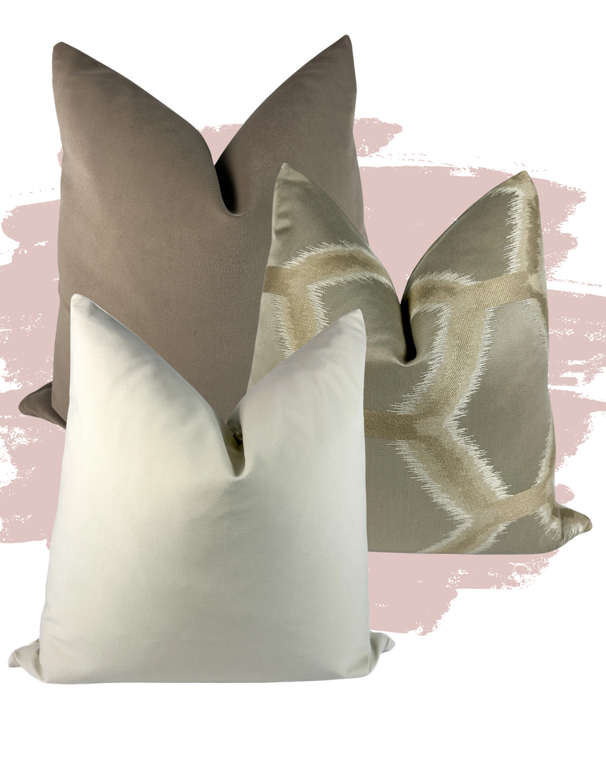Champagne Mocha Pillow Combo Love, Ravin Collection