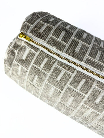 Warm Greige Geometric Bolster Cover Love, Ravin Collection