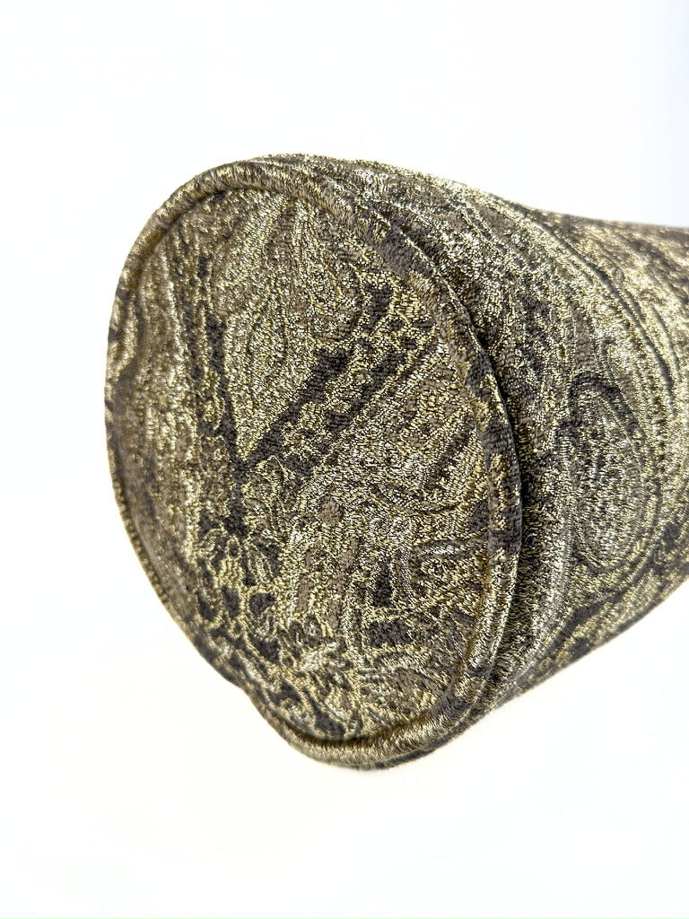 Bronze Paisley Bolster Cover Love, Ravin Collection