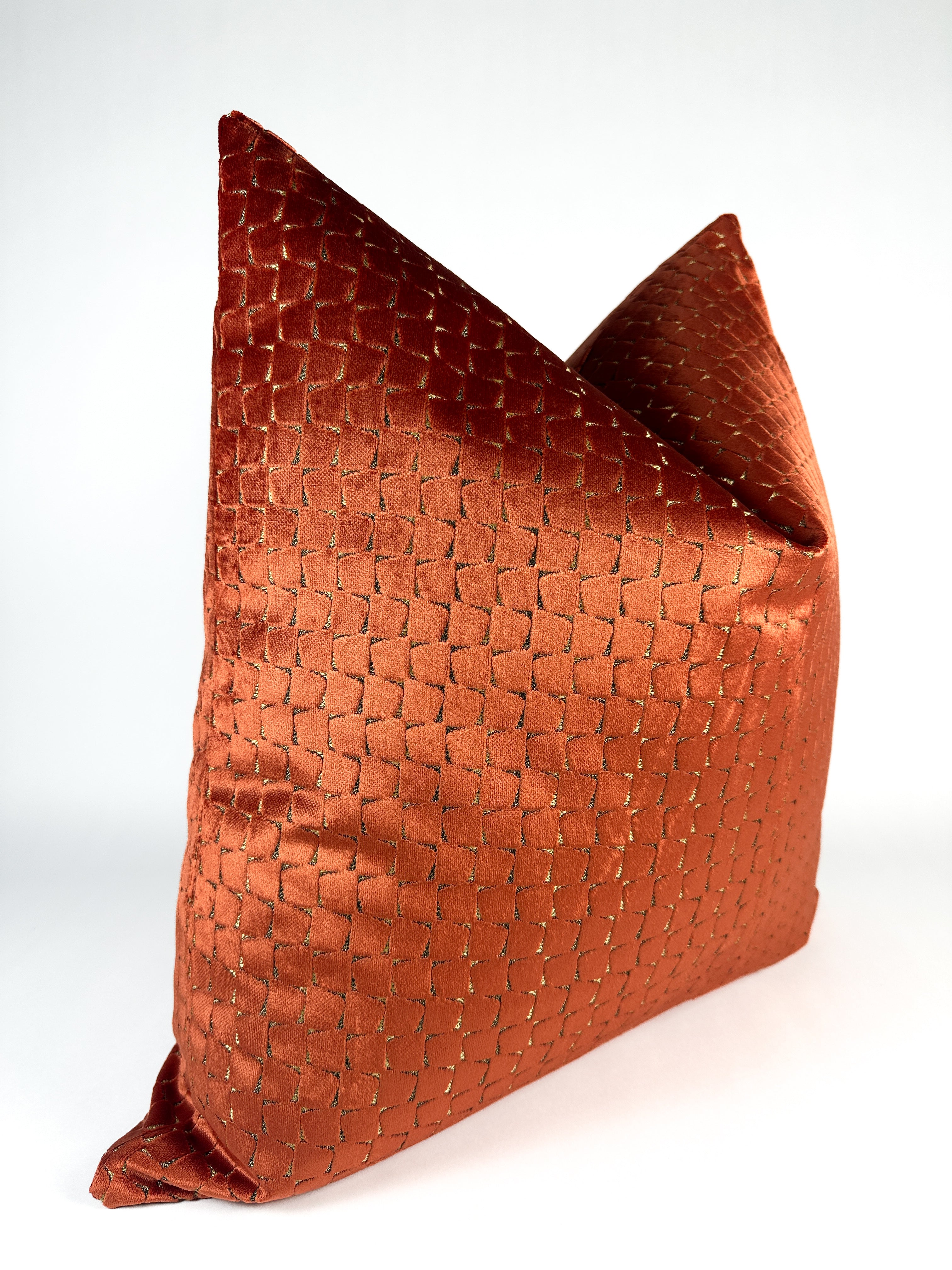 Orange Clay Scales Pillow Cover Love, Ravin Collection
