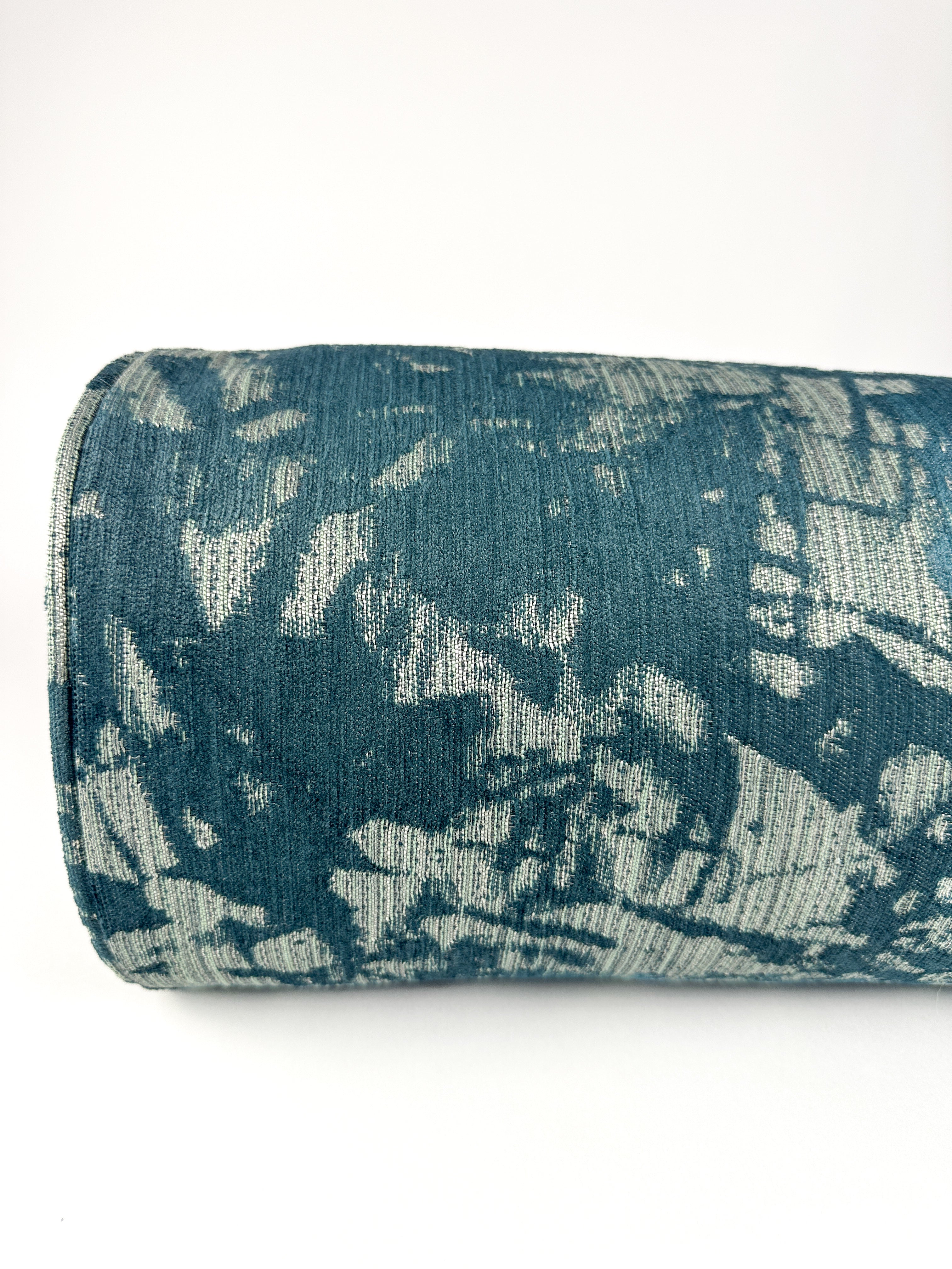 Teal Shattered Bolster Cover Love, Ravin Collection