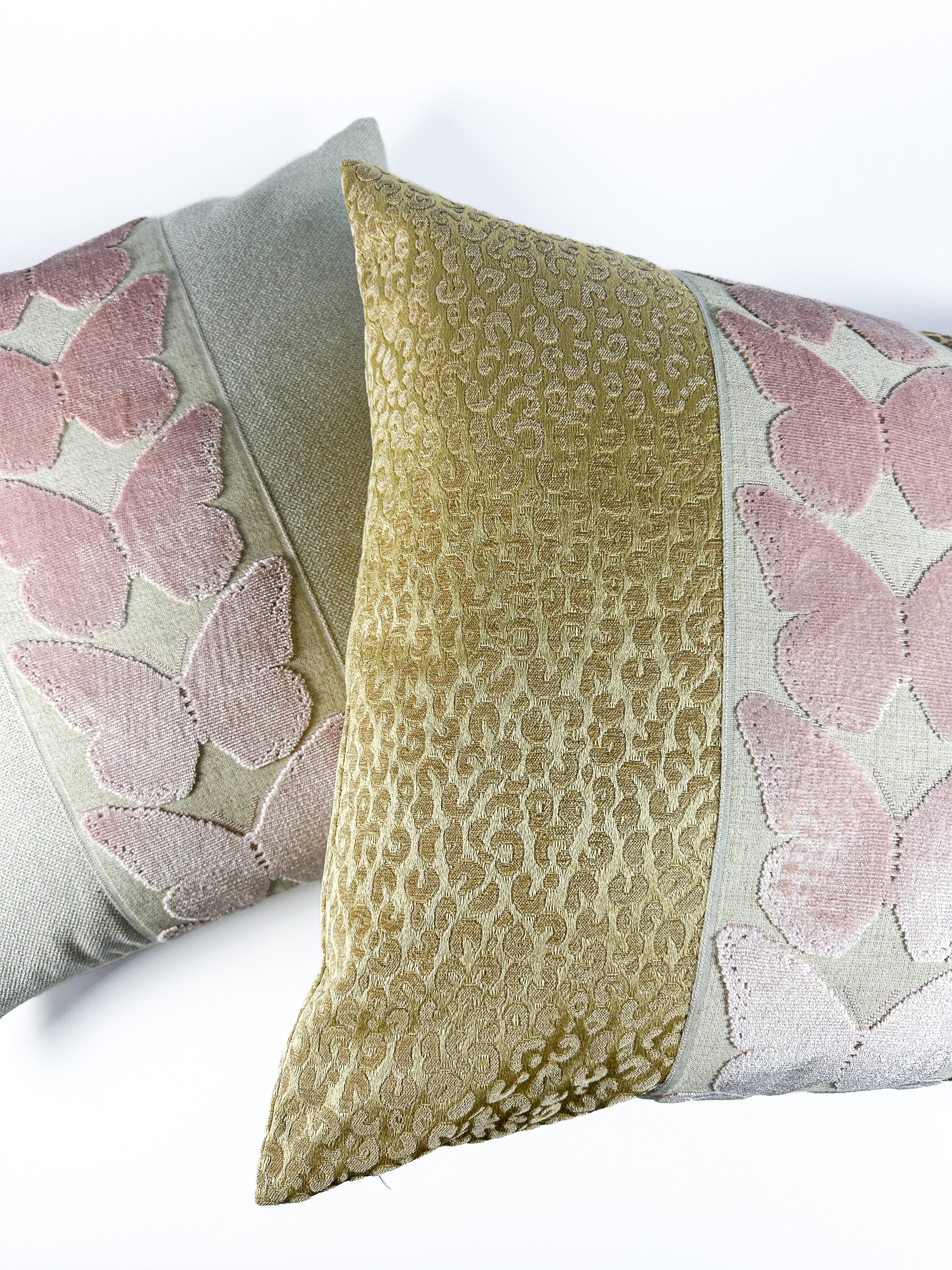 Gold Leopard and Ballerina Butterfly Pillow Cover Love, Ravin Collection