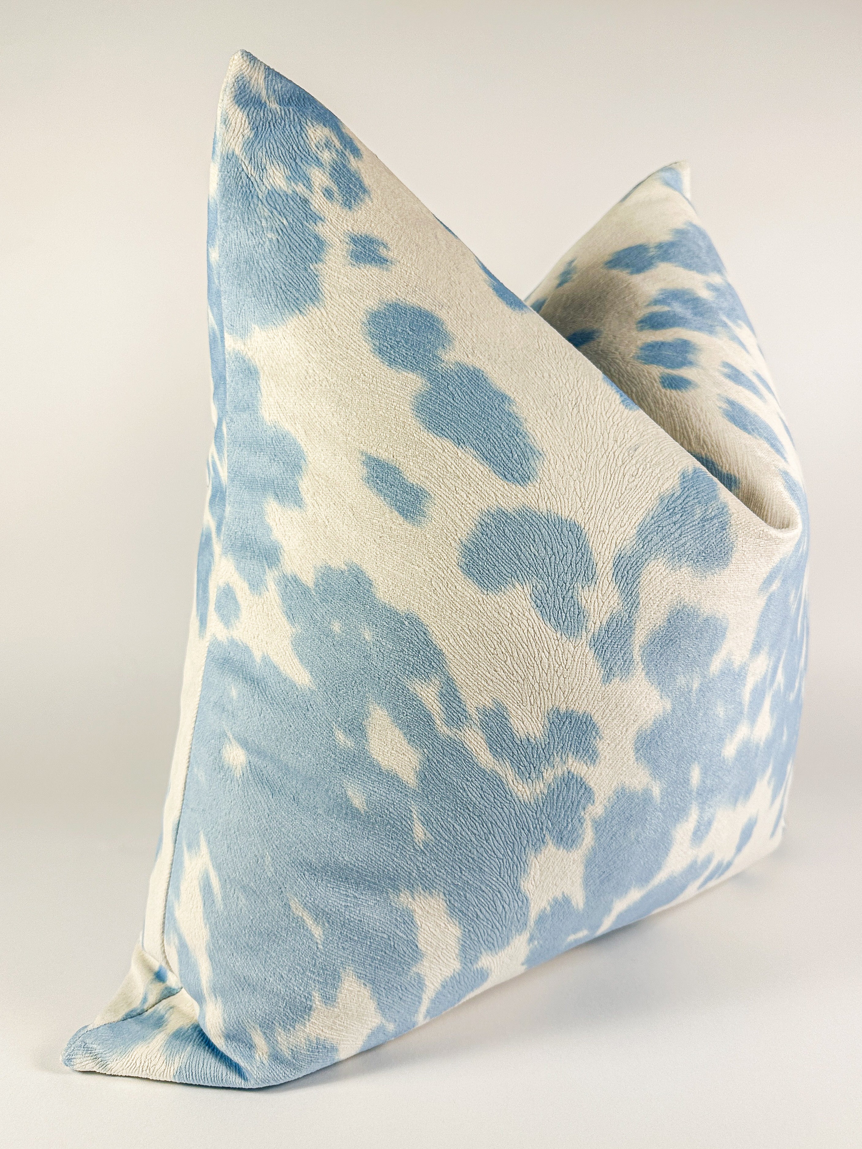 Sky Blue Cow Print Pillow Cover simple Love, Ravin Collection