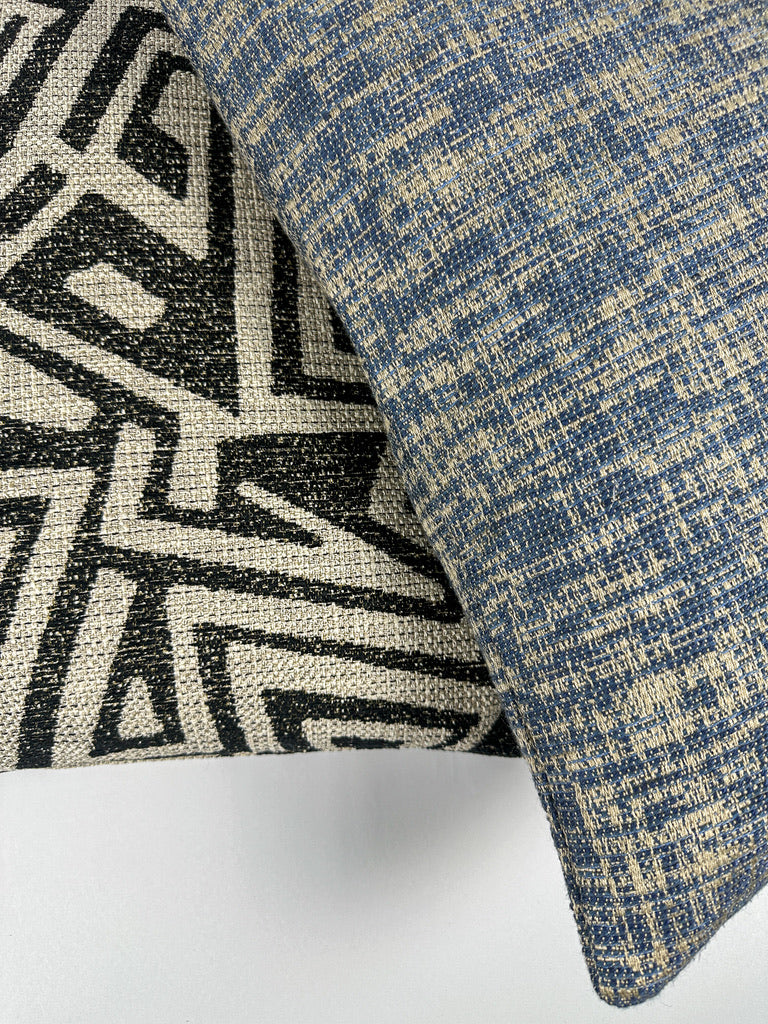 Black and Ivory Maze Pillow Cover Love, Ravin Collection