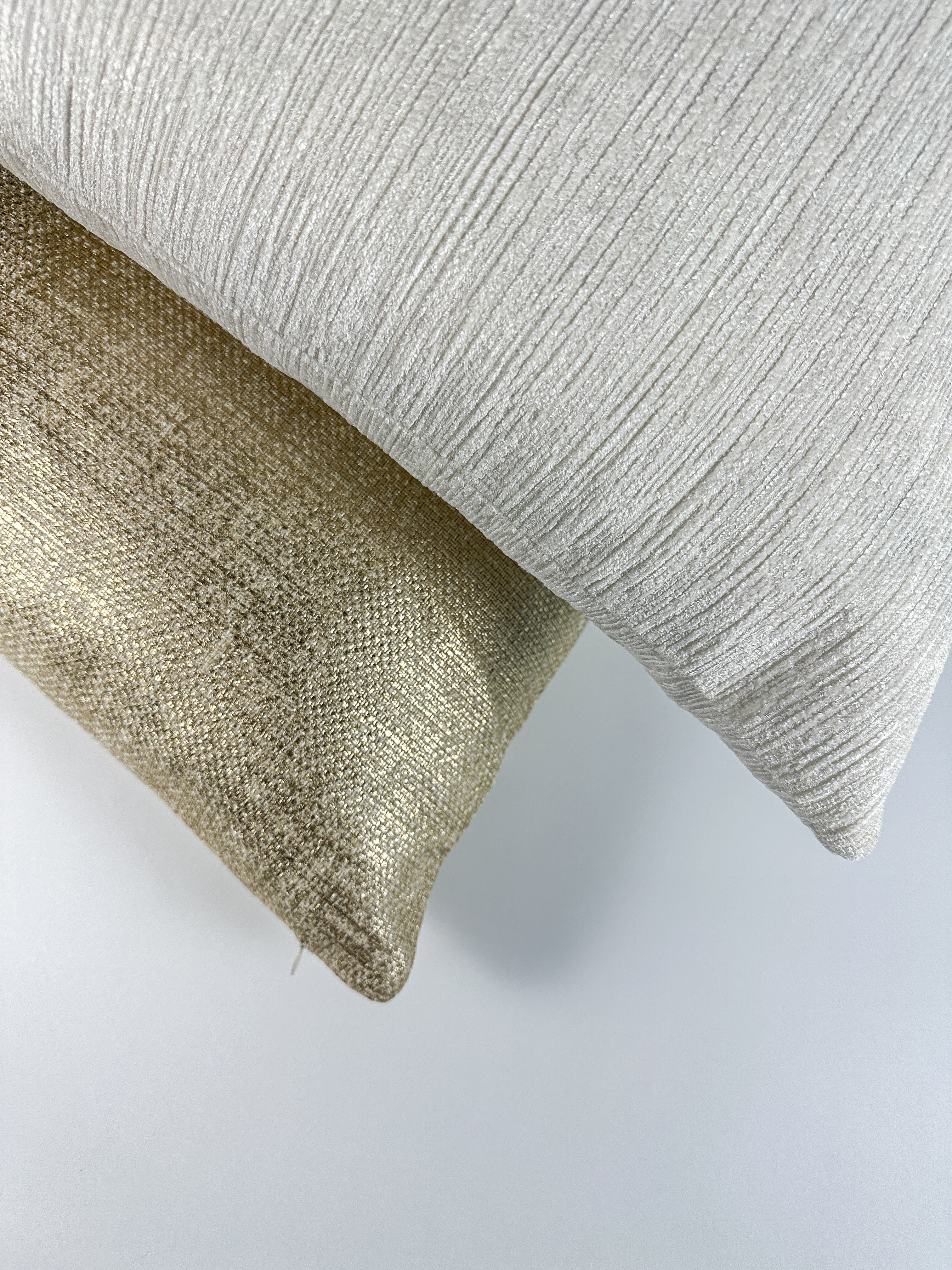 Metallic Gold and Ivory Pillow Cover simple Love, Ravin Collection