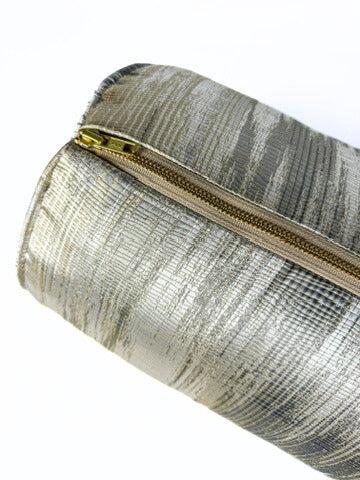 Charcoal, Gold, and Silver Blurred Bolster Cover Love, Ravin Collection