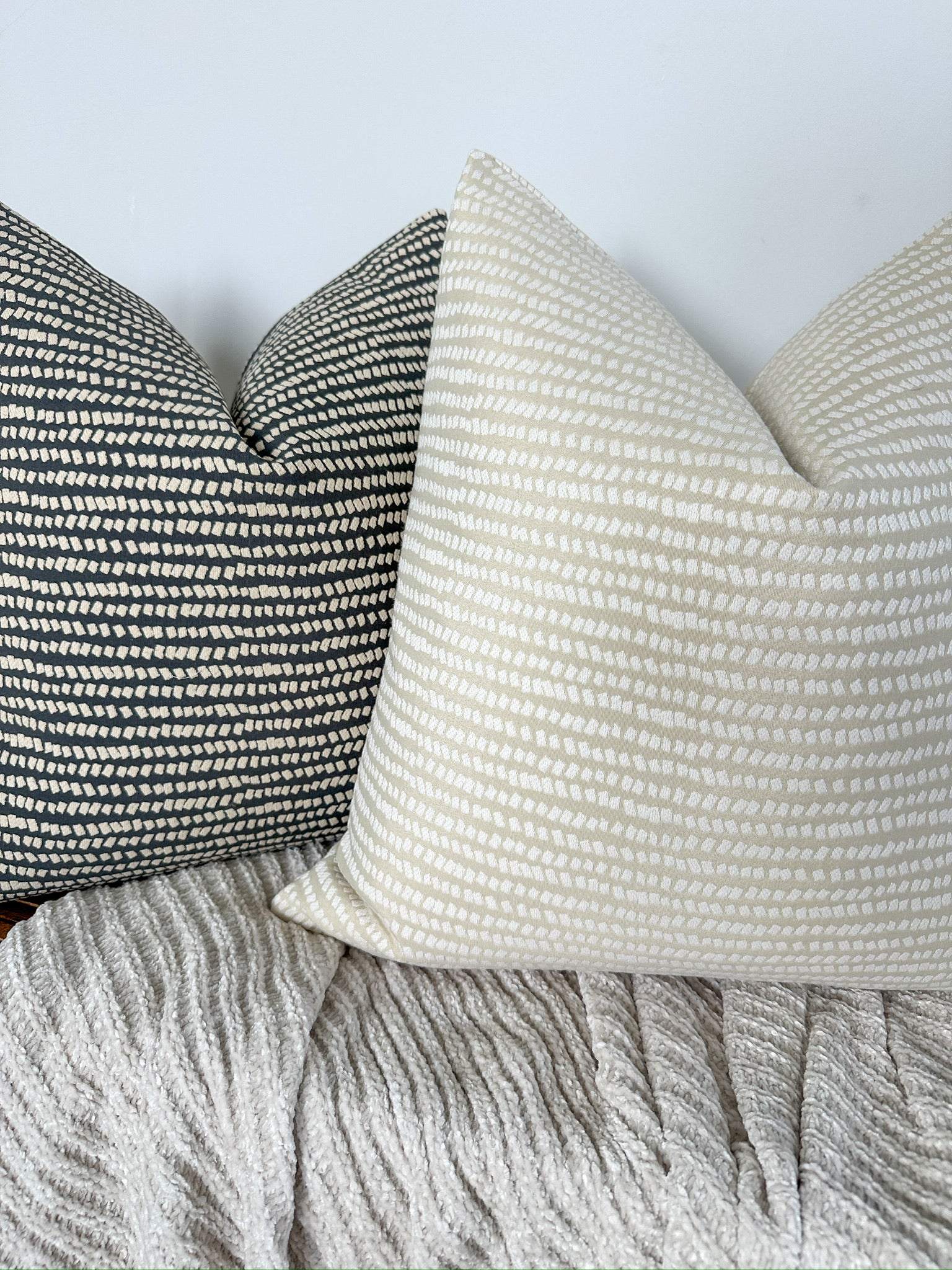 Ivory and Beige Dots Pillow Cover simple Love, Ravin Collection