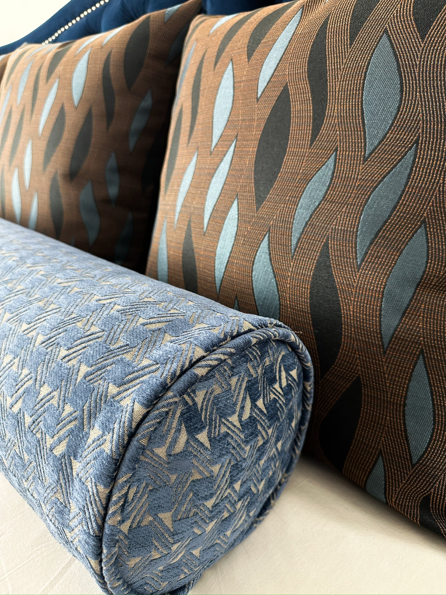 Blue Space Play Bolster Cover Love, Ravin Collection