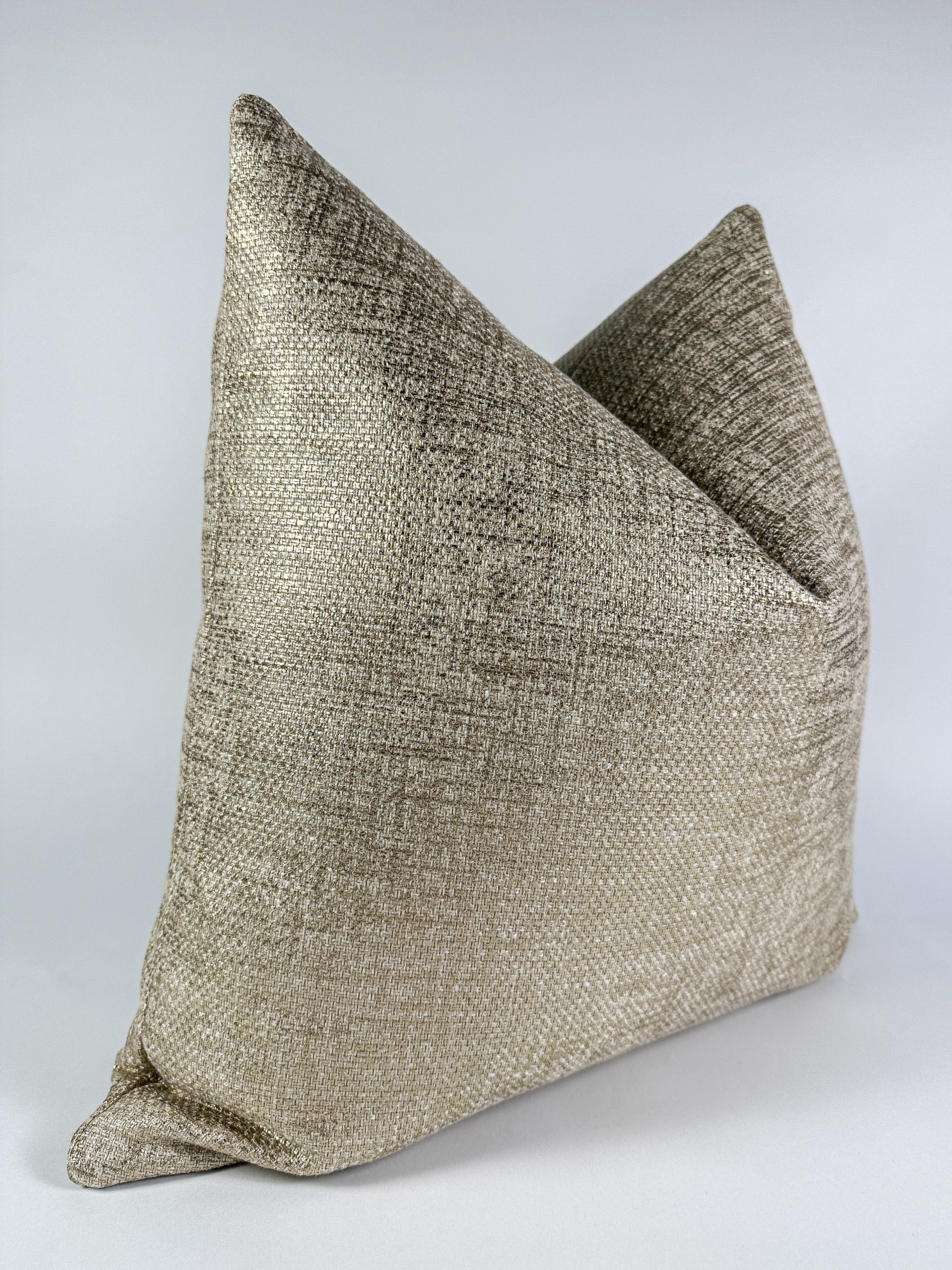 Metallic Gold and Ivory Pillow Cover simple Love, Ravin Collection