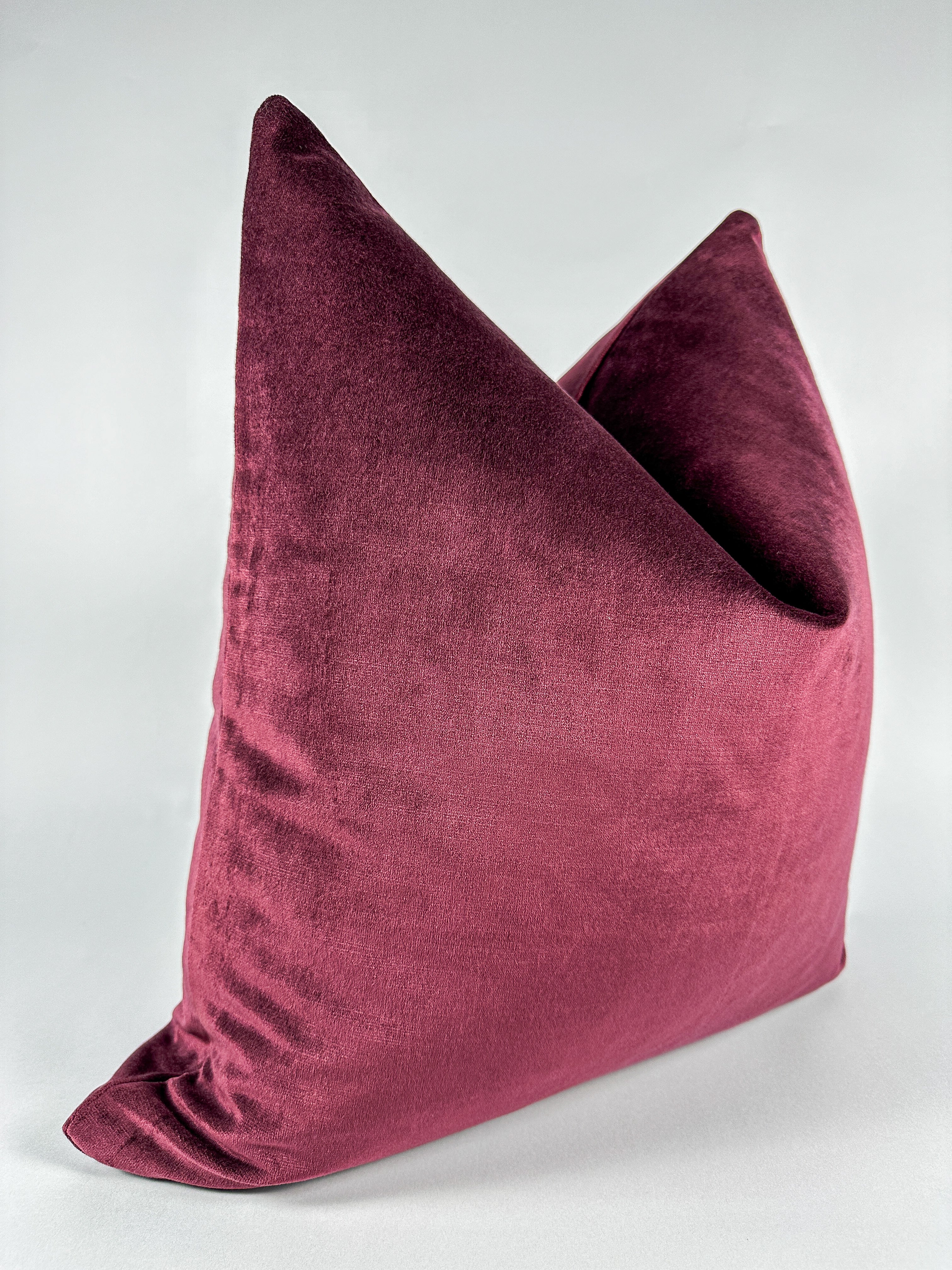 Plum Velvet Pillow Cover Love, Ravin Collection