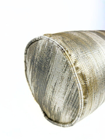 Charcoal, Gold, and Silver Blurred Bolster Cover Love, Ravin Collection