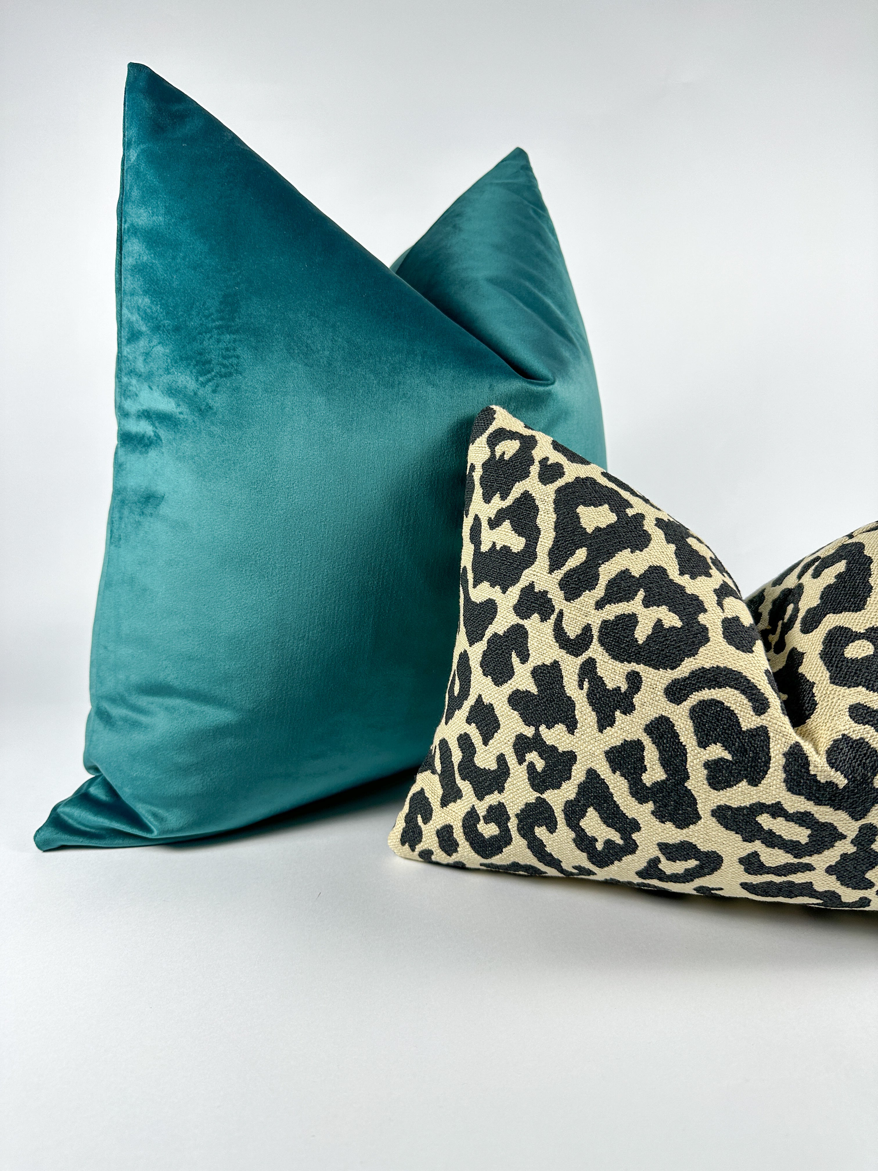 Aqua Velvet Pillow Cover simple Love, Ravin Collection