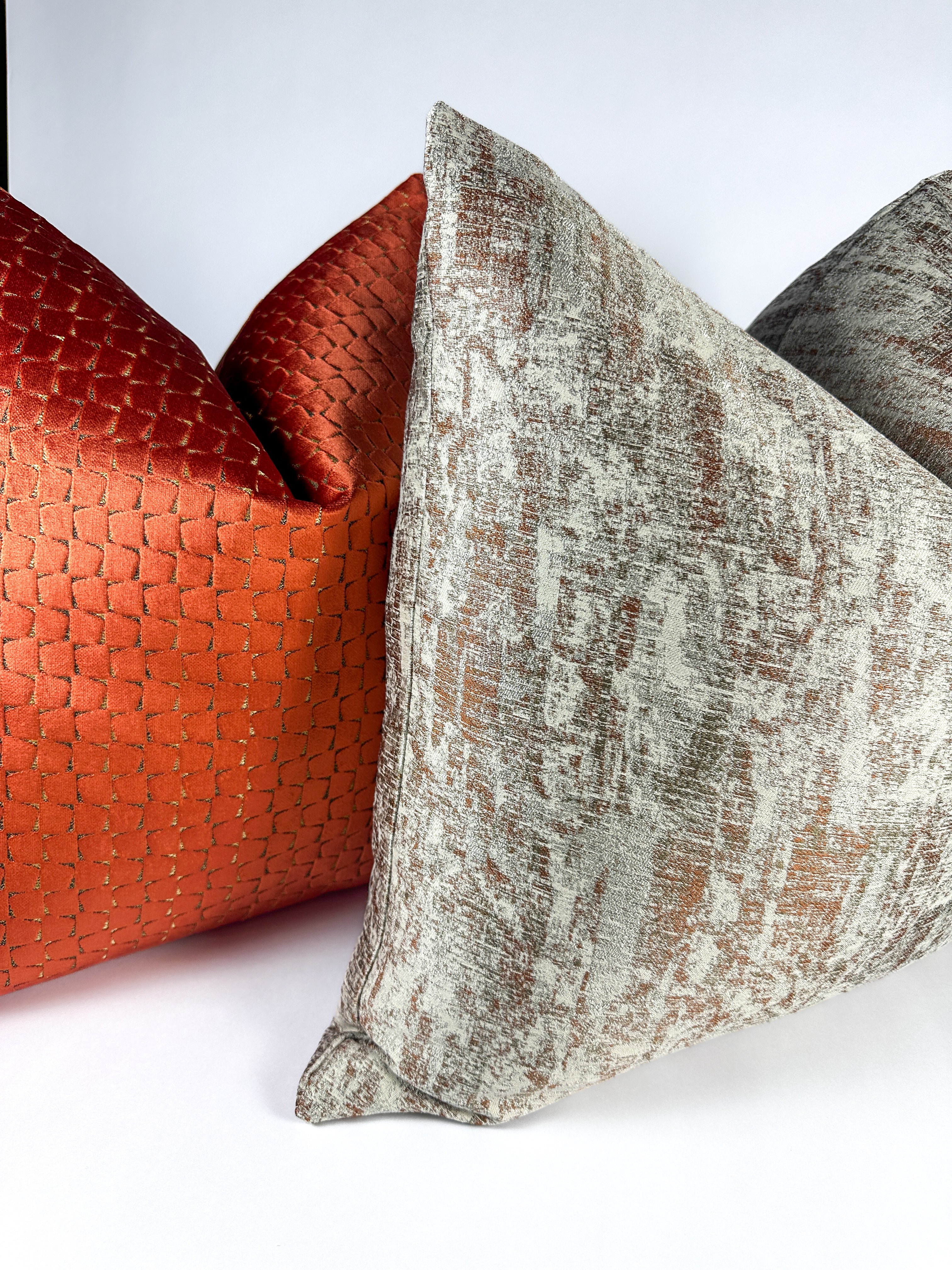 Orange Clay Scales Pillow Cover Love, Ravin Collection