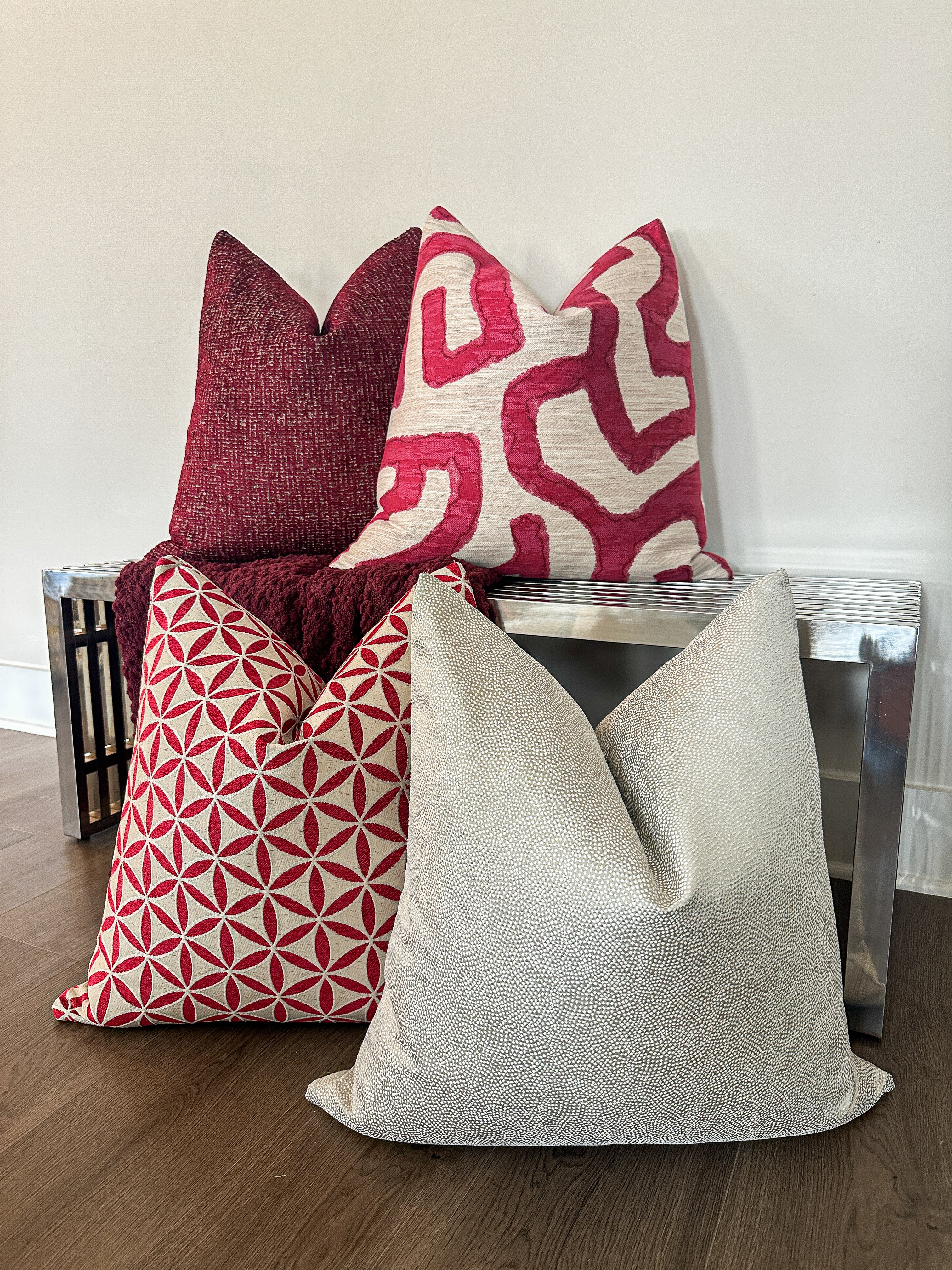 Silver Shimmer Pillow Cover Love, Ravin Collection