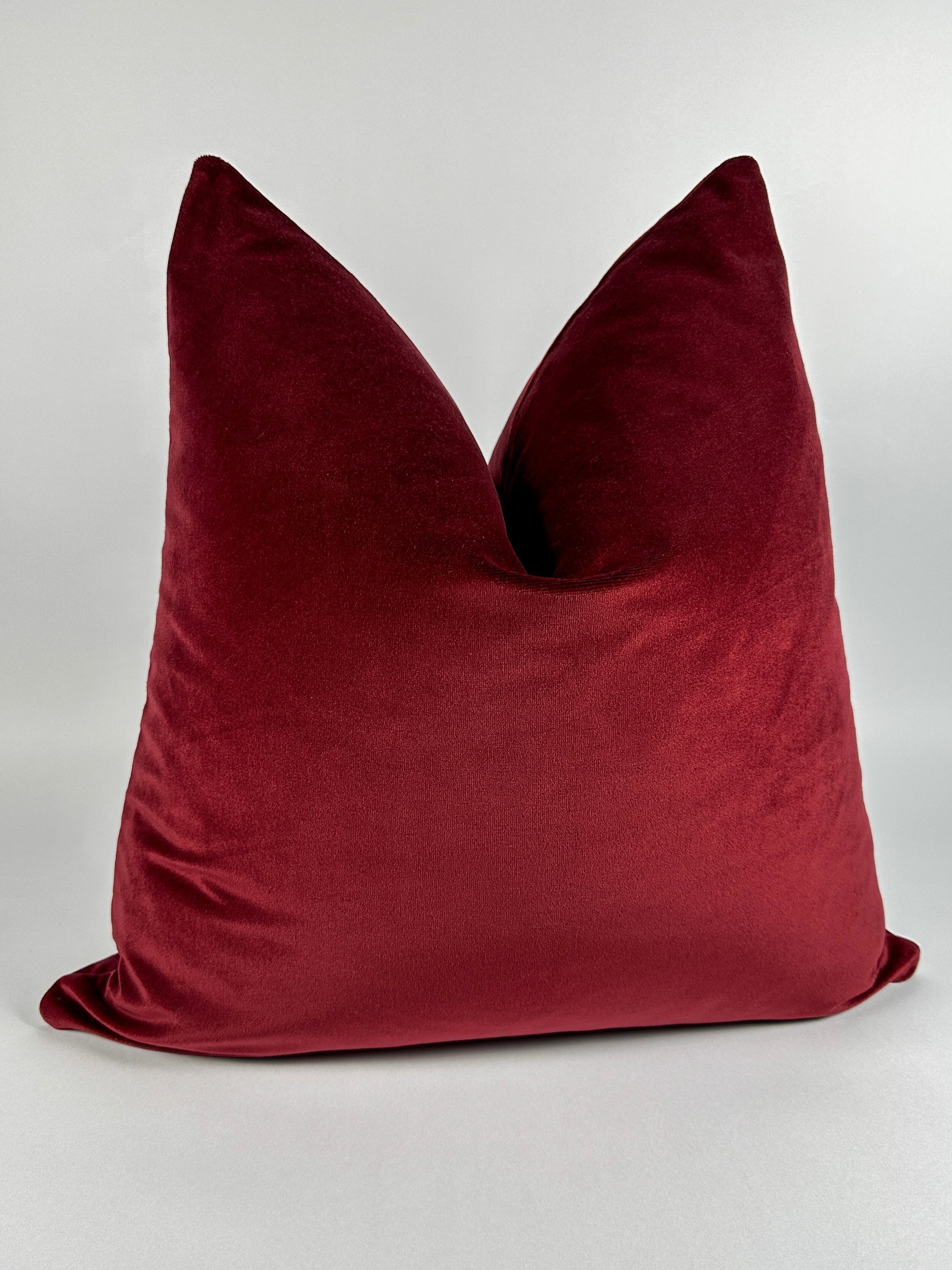 Garnet Red Velvet Pillow Cover Love, Ravin Collection