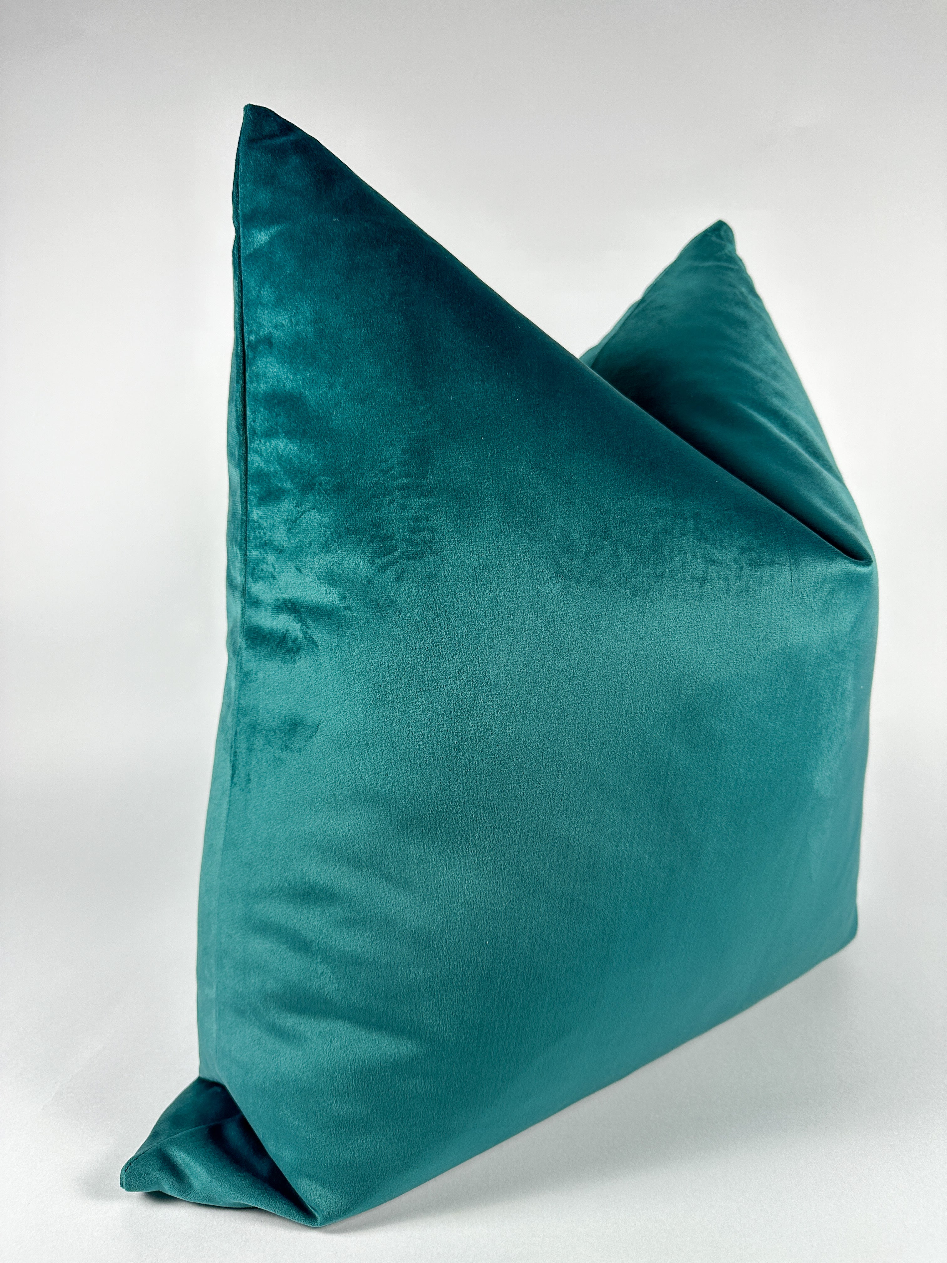 Aqua Velvet Pillow Cover simple Love, Ravin Collection
