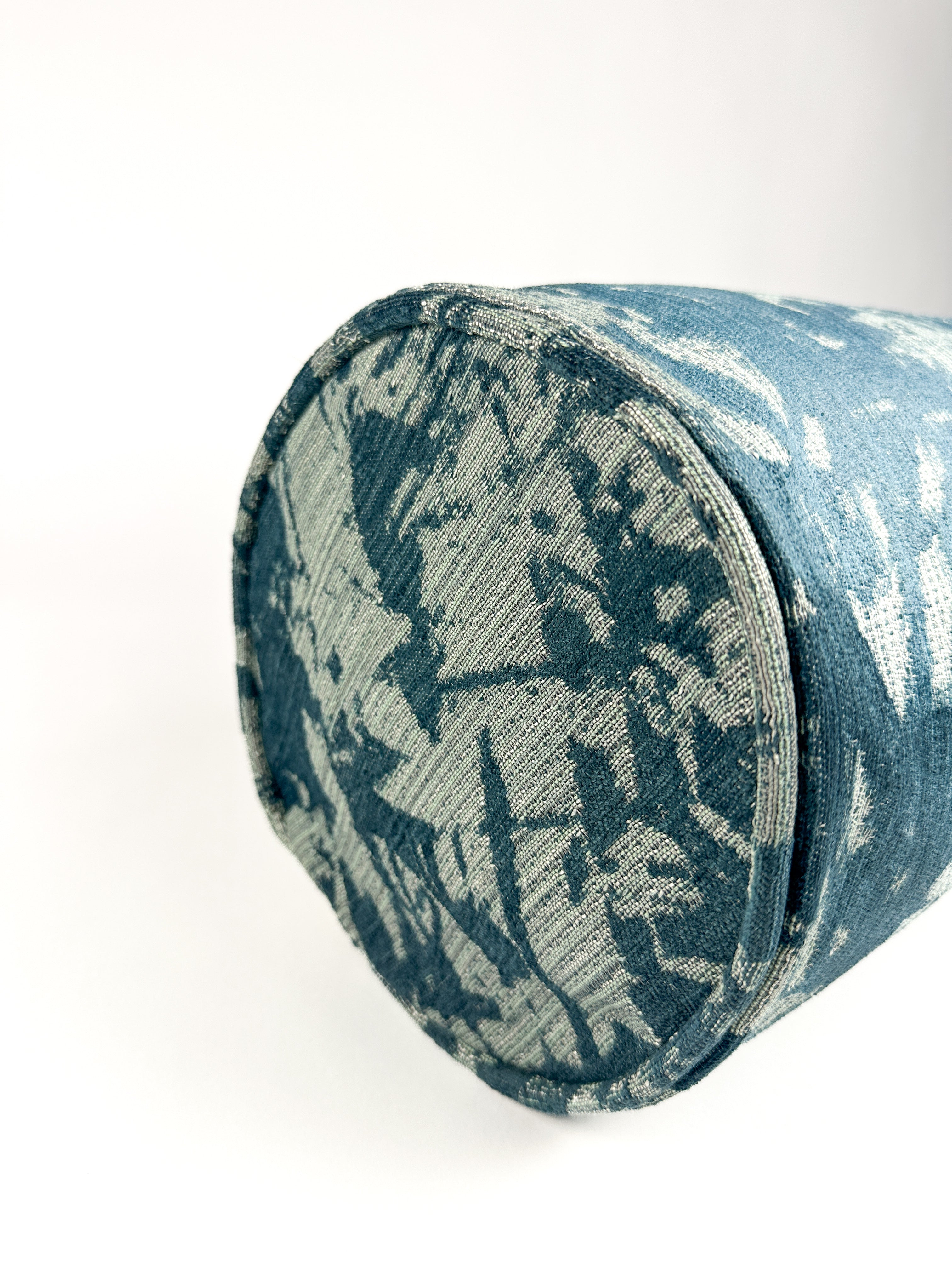 Teal Shattered Bolster Cover Love, Ravin Collection