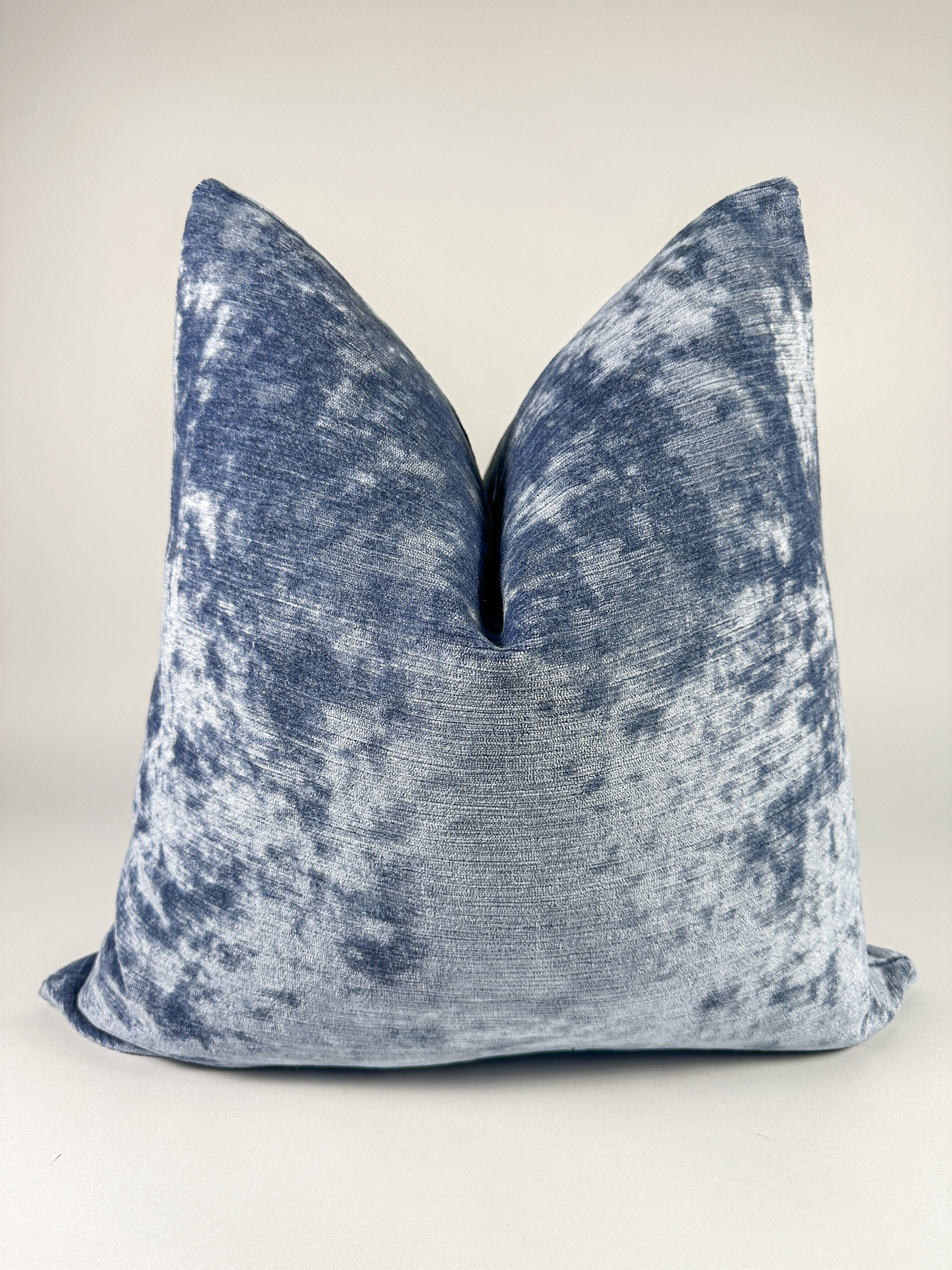 Periwinkle Velvet Pillow Cover simple Love, Ravin Collection