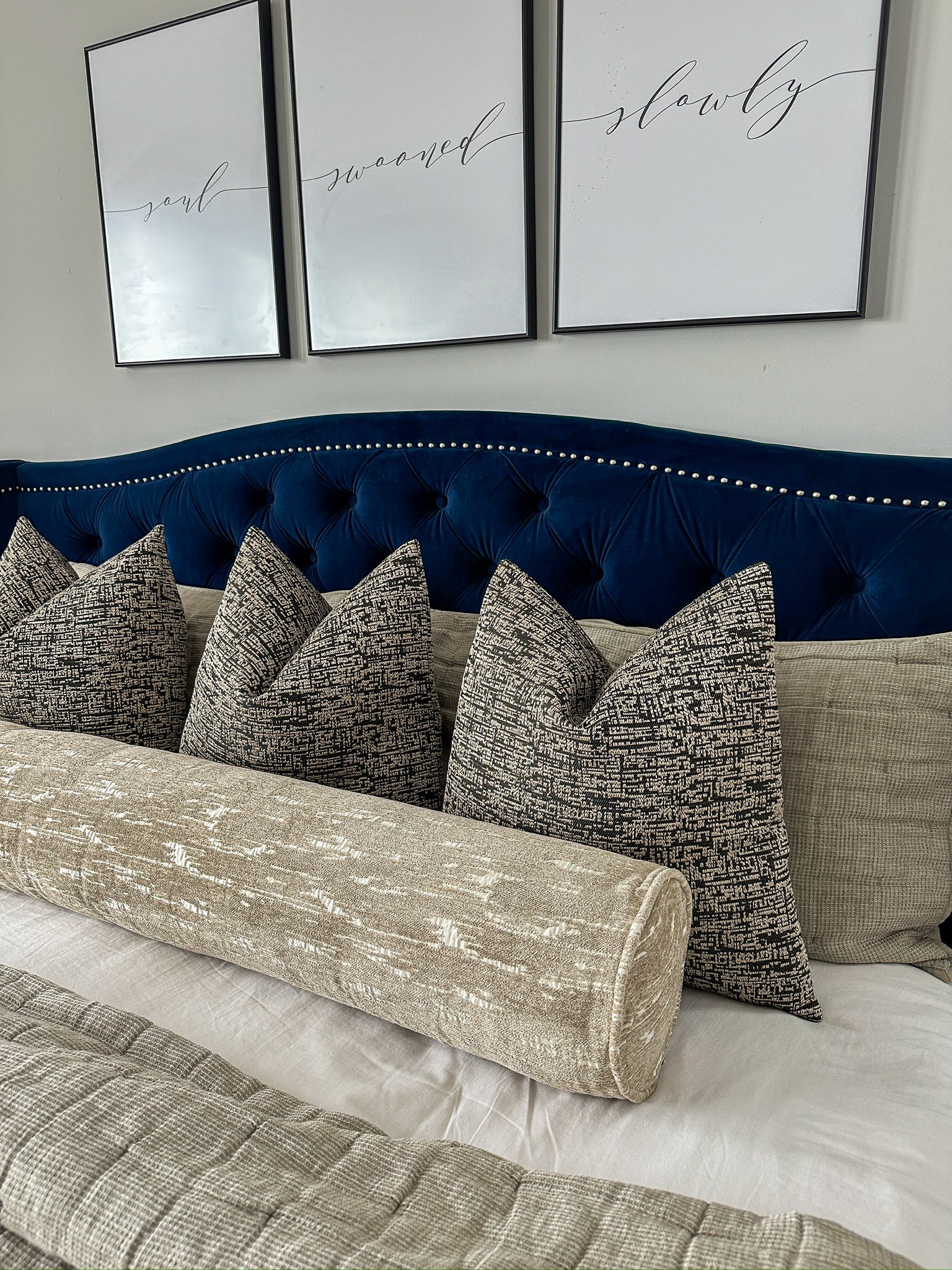 Golden Sand Gentle Ripple Bolster Cover Love, Ravin Collection