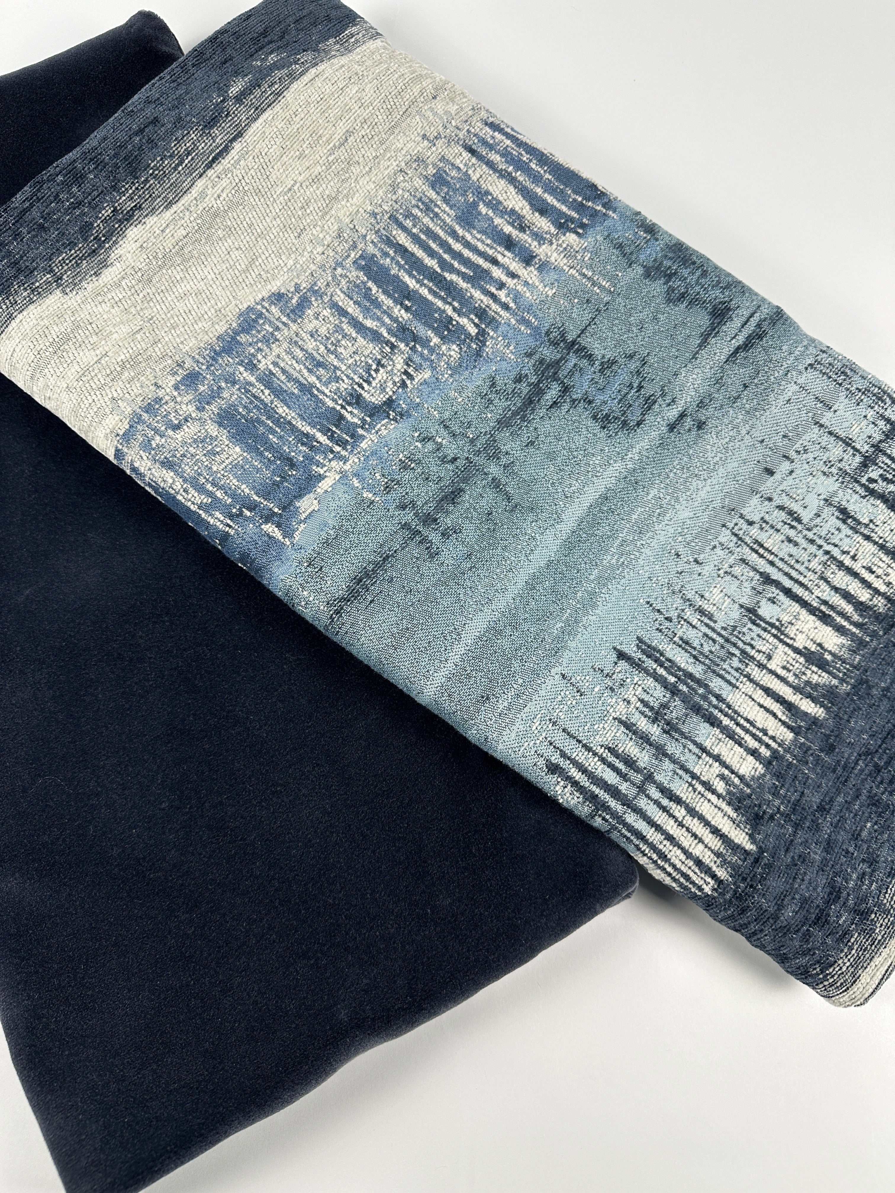 Steel Blue Grey Velvet Pillow Cover simple Love, Ravin Collection