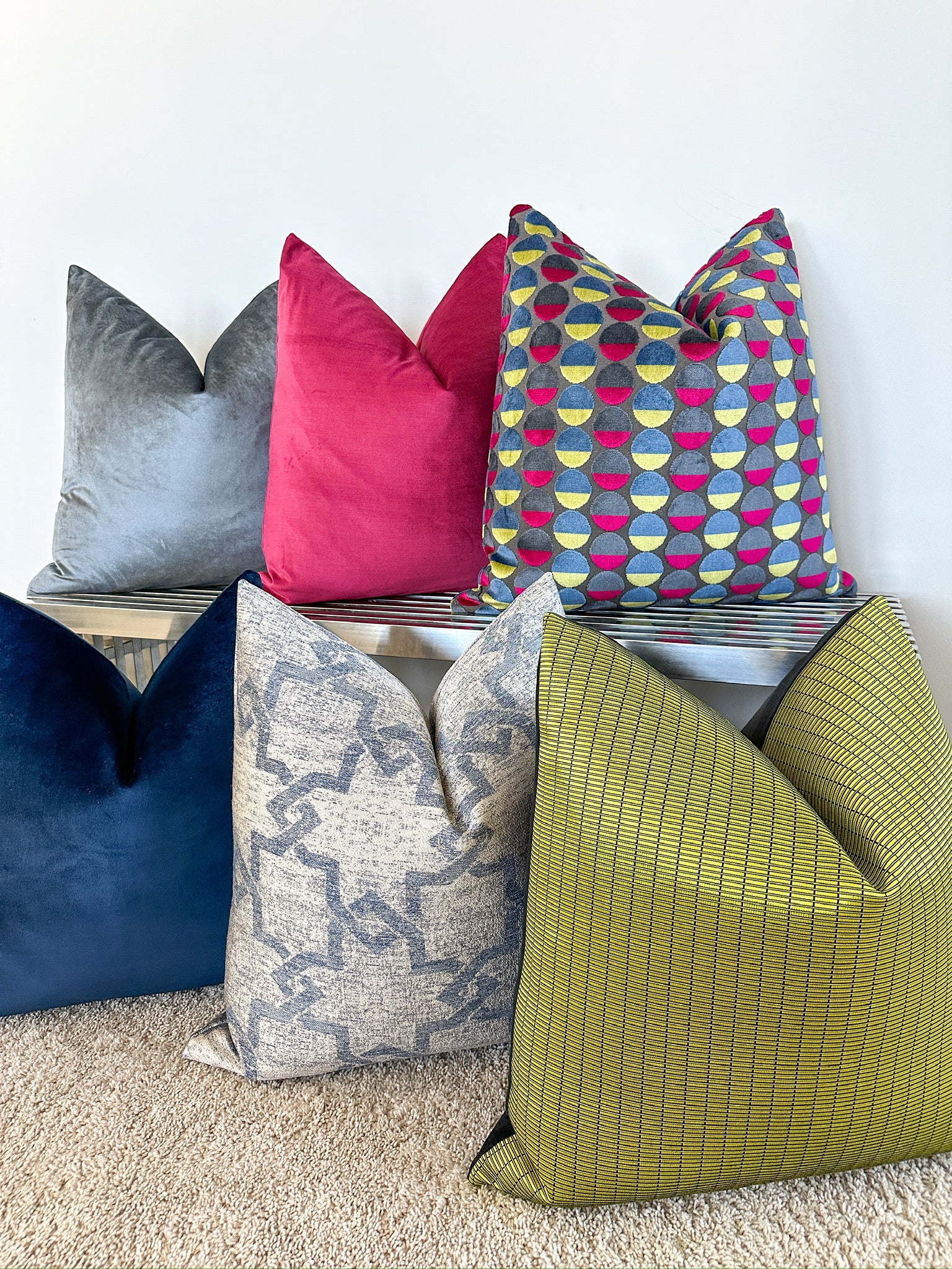 Navy Velvet Pillow Cover simple Love, Ravin Collection