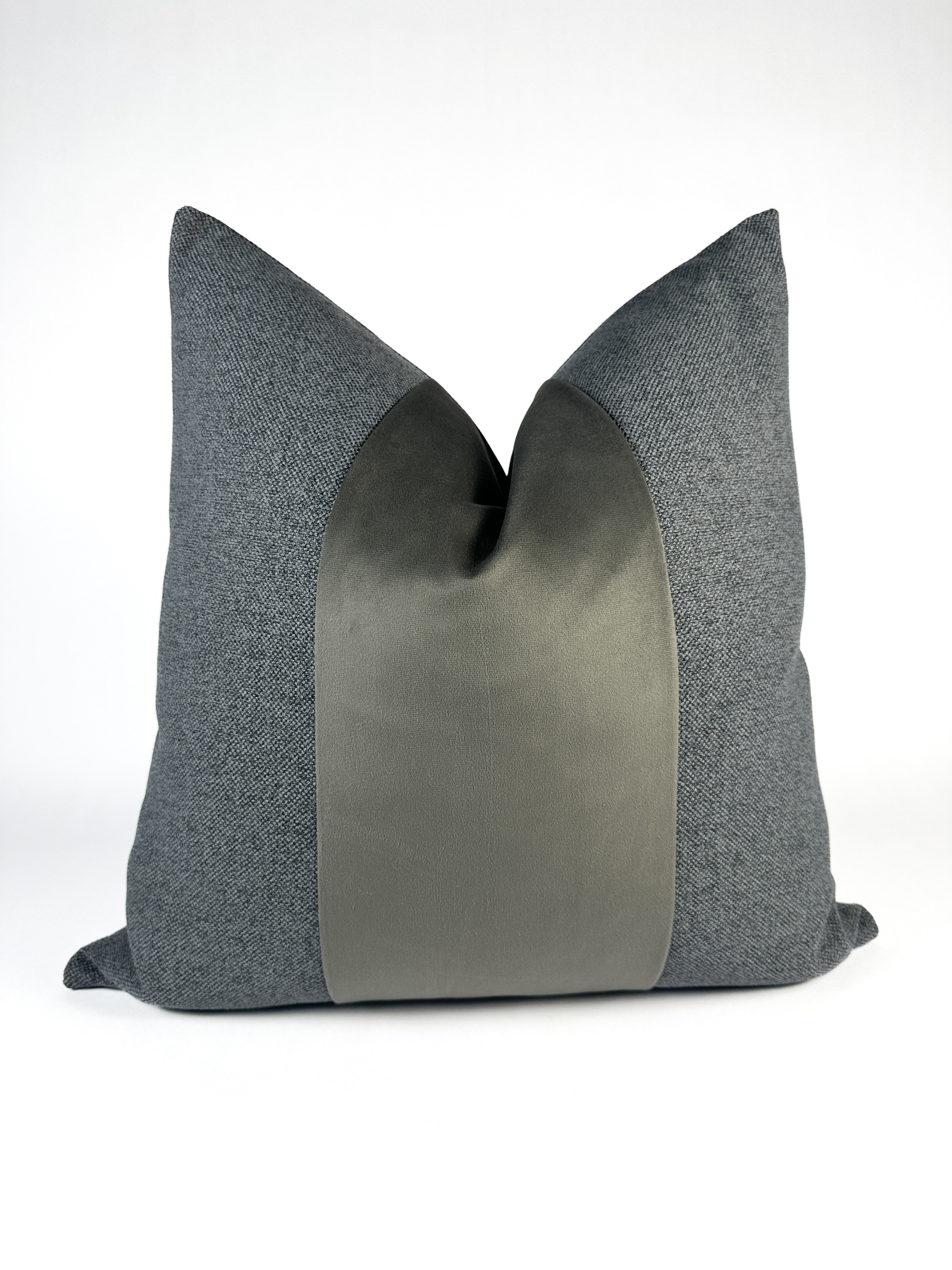 Charcoal Steel Monochrome Pillow Cover simple Love, Ravin Collection