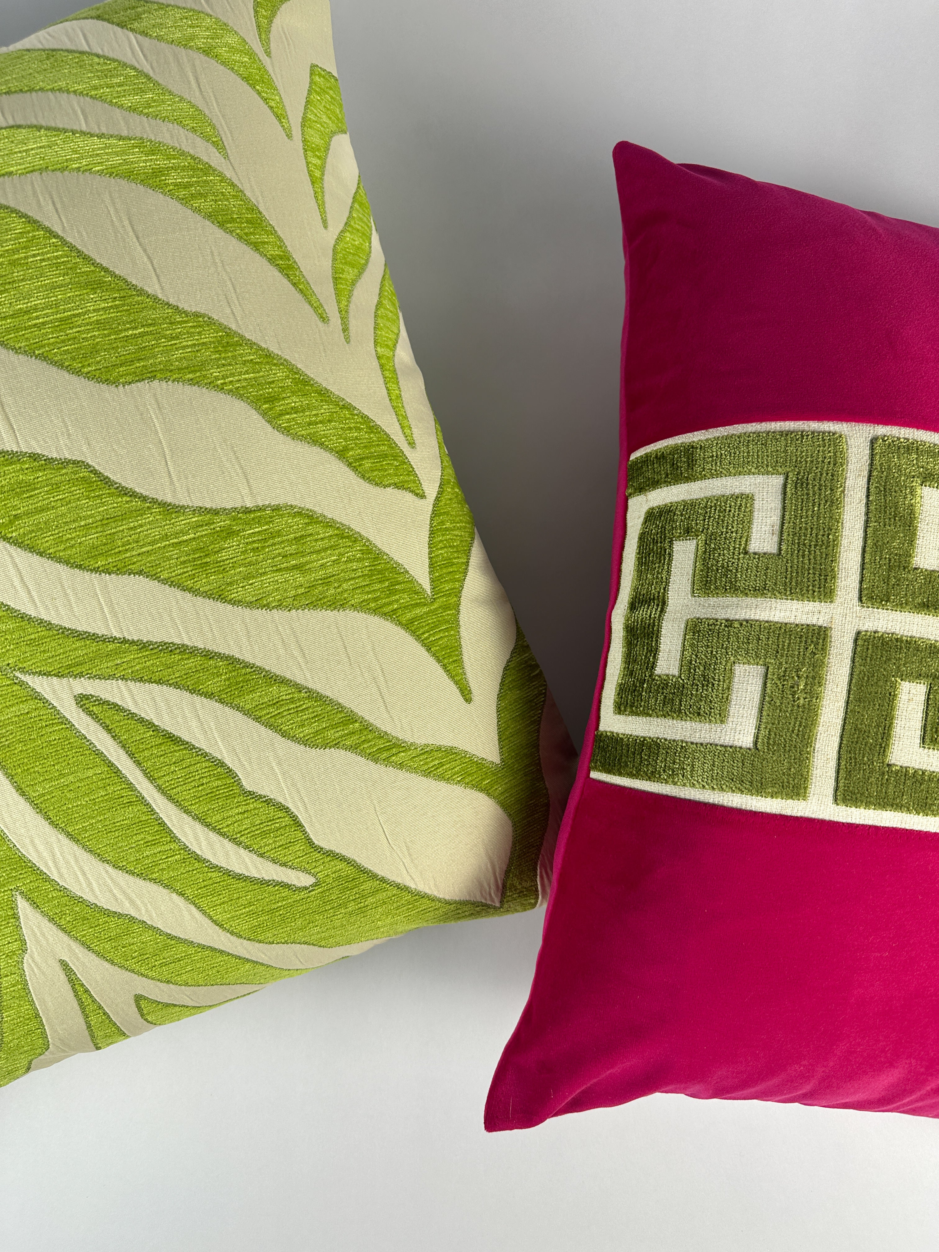 Lime Green and Ivory Zebra Pillow Cover Love, Ravin Collection