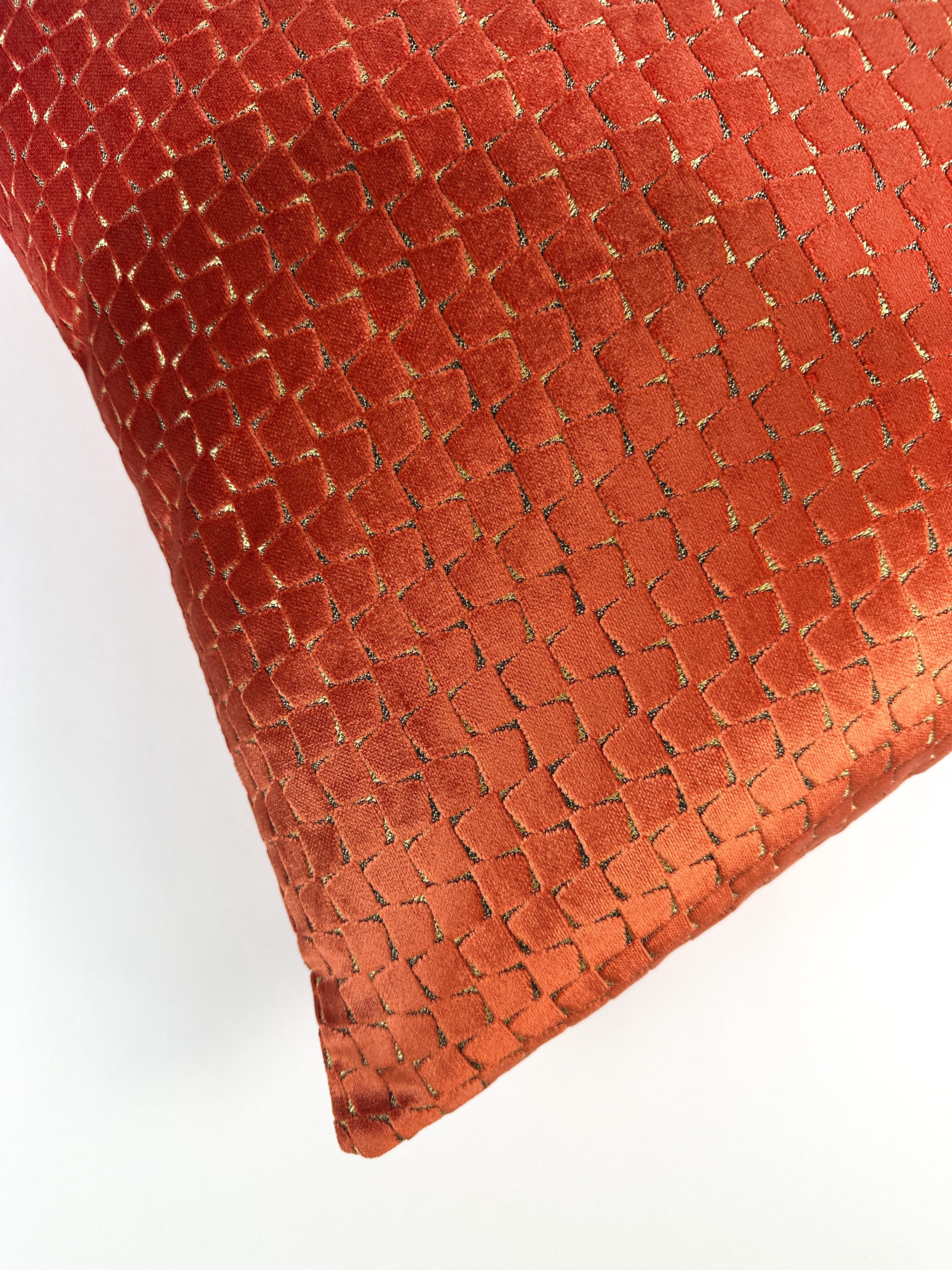 Orange Clay Scales Pillow Cover Love, Ravin Collection
