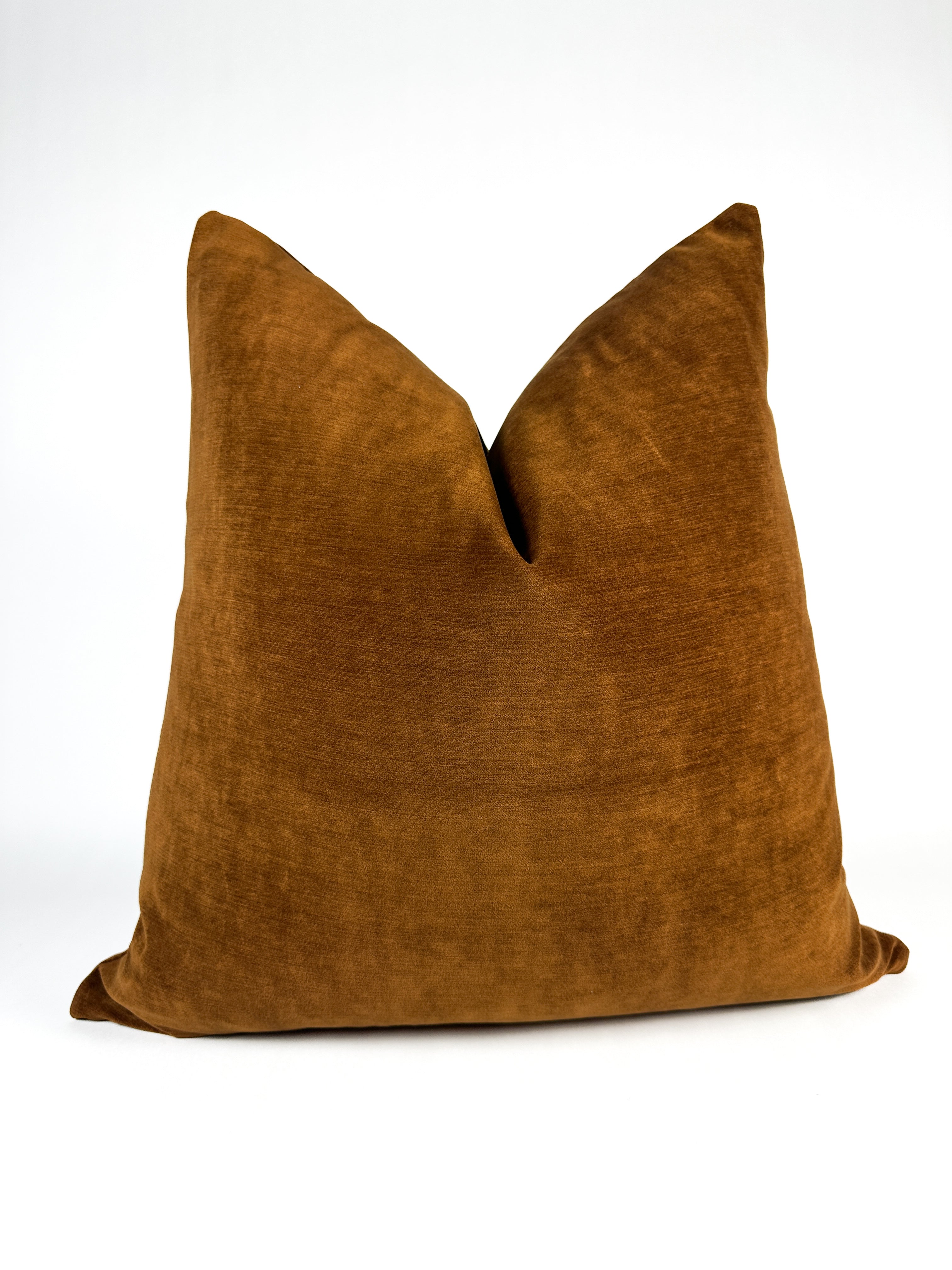 Rust Chenille Pillow Cover Love, Ravin Collection