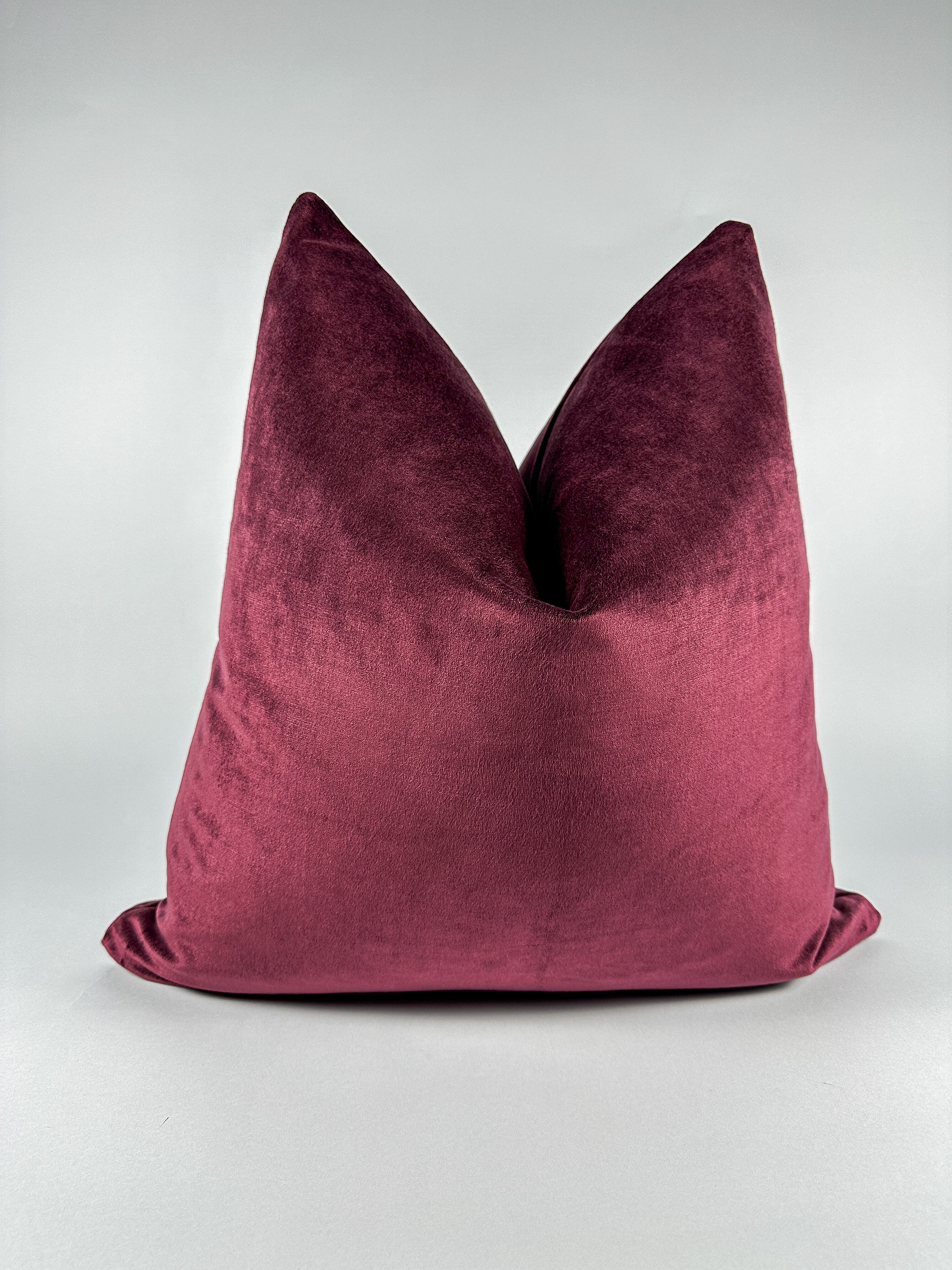 Plum Velvet Pillow Cover Love, Ravin Collection