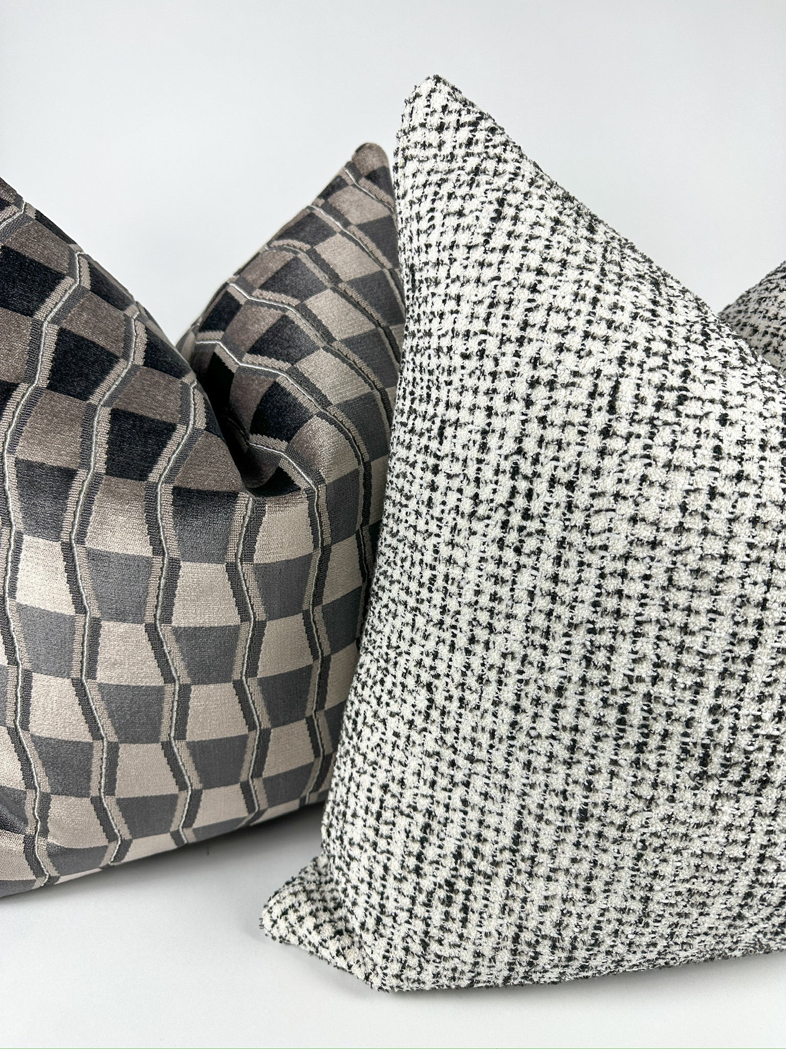 Black and Grey Zig Pillow Cover simple Love, Ravin Collection