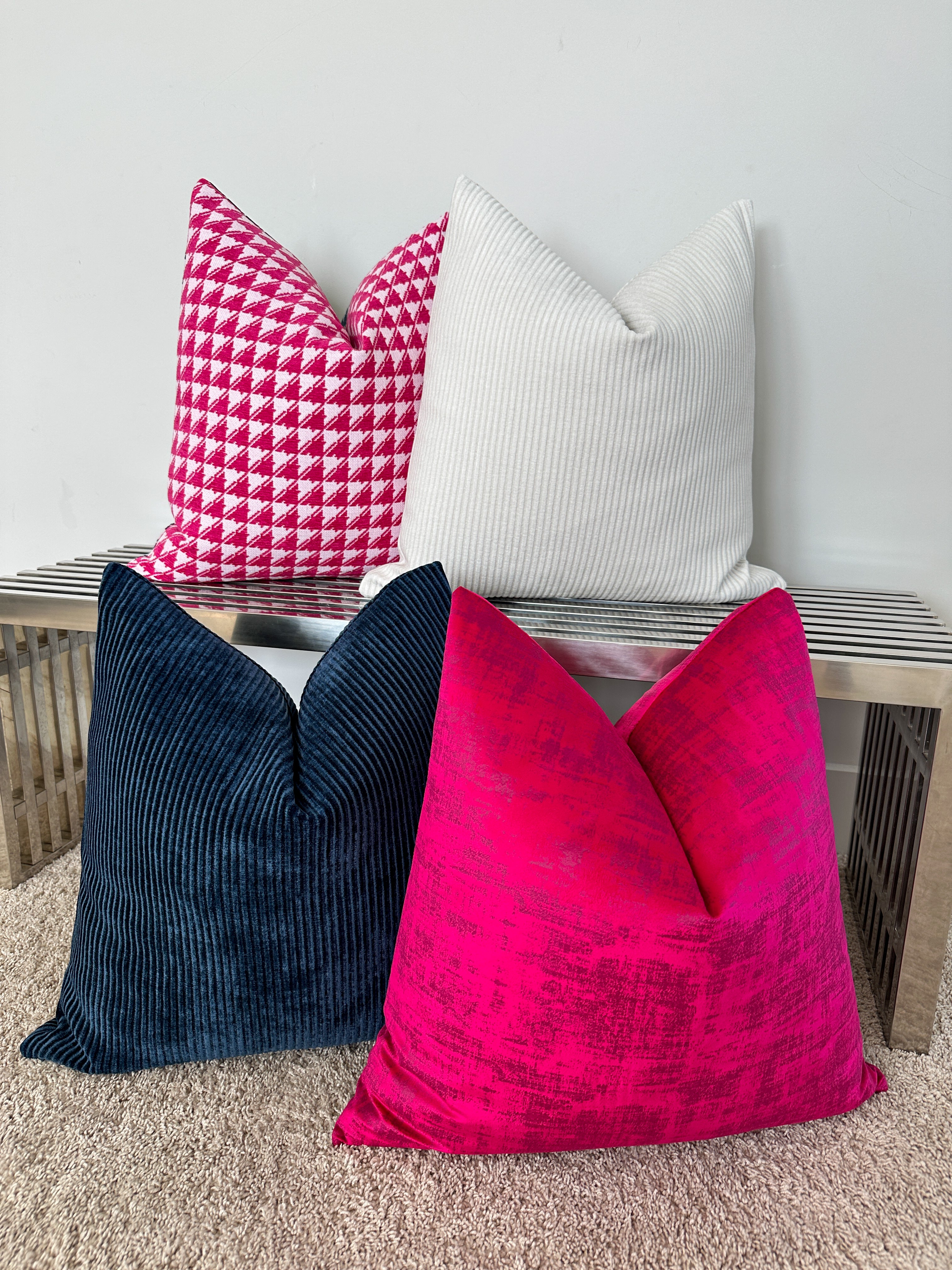 Milk Corduroy Pillow Cover simple Love, Ravin Collection