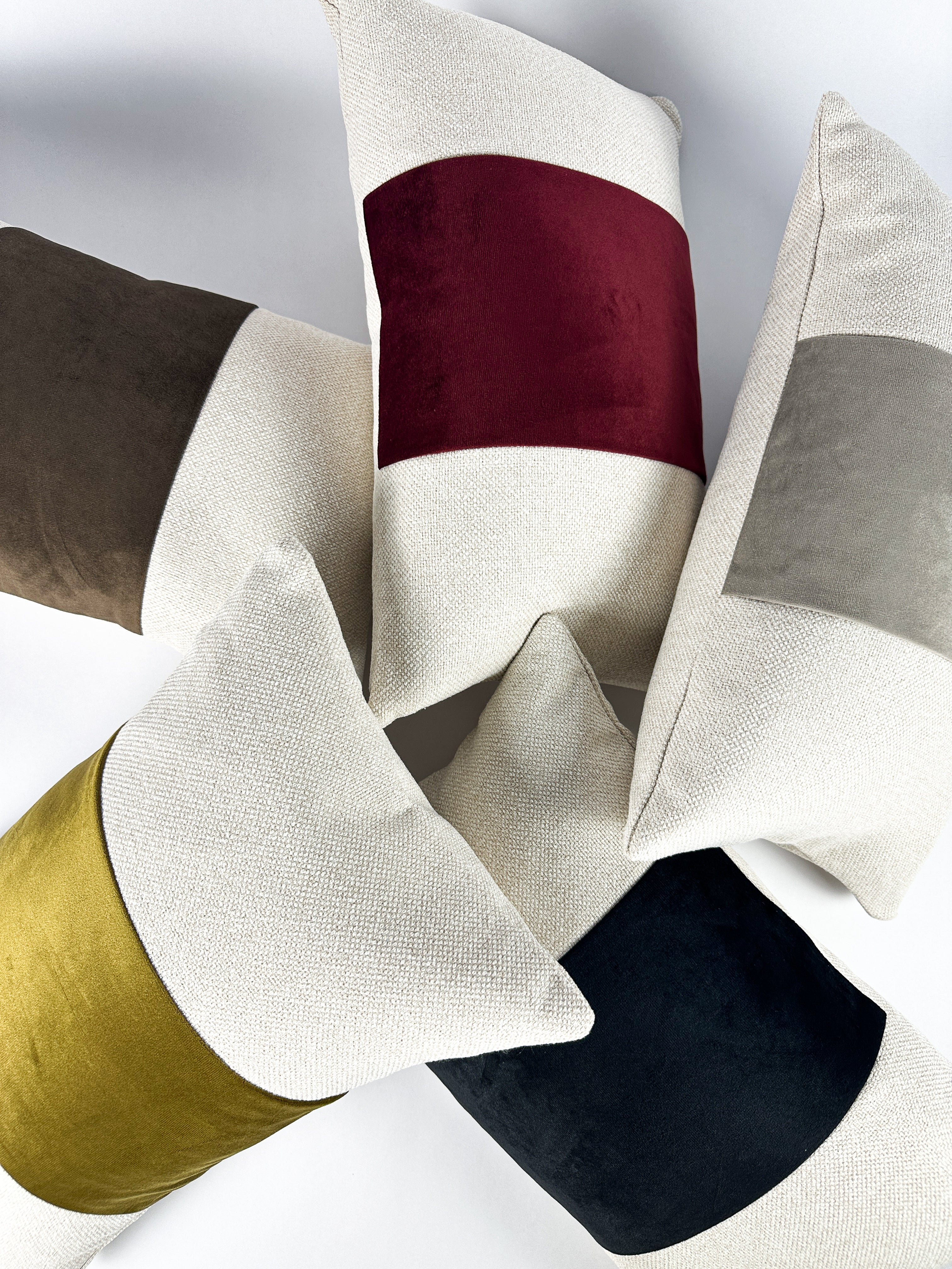 Warm Clay Panel Pillow Cover simple Love, Ravin Collection