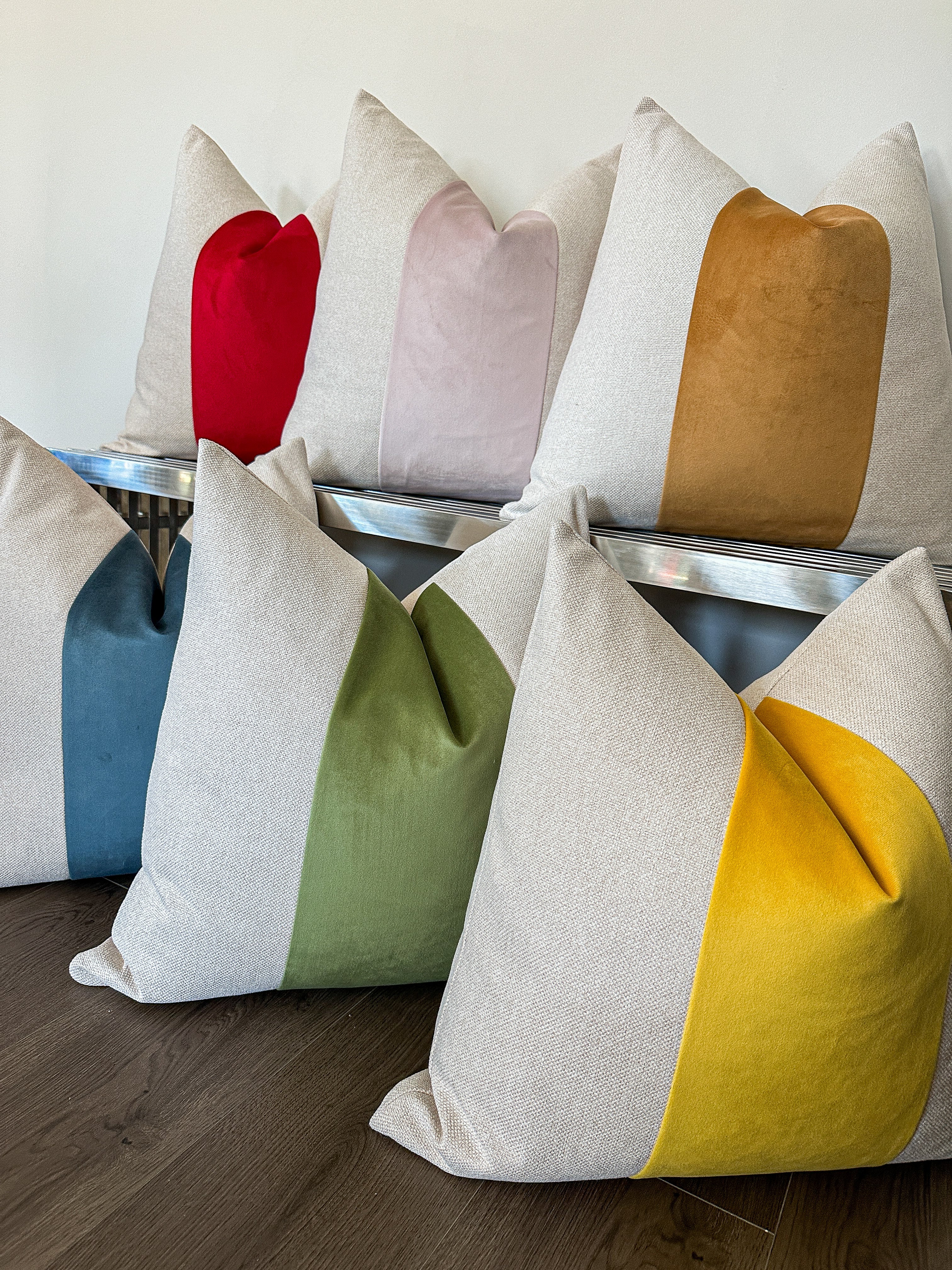 Crimson Bloom Panel Pillow Cover simple Love, Ravin Collection