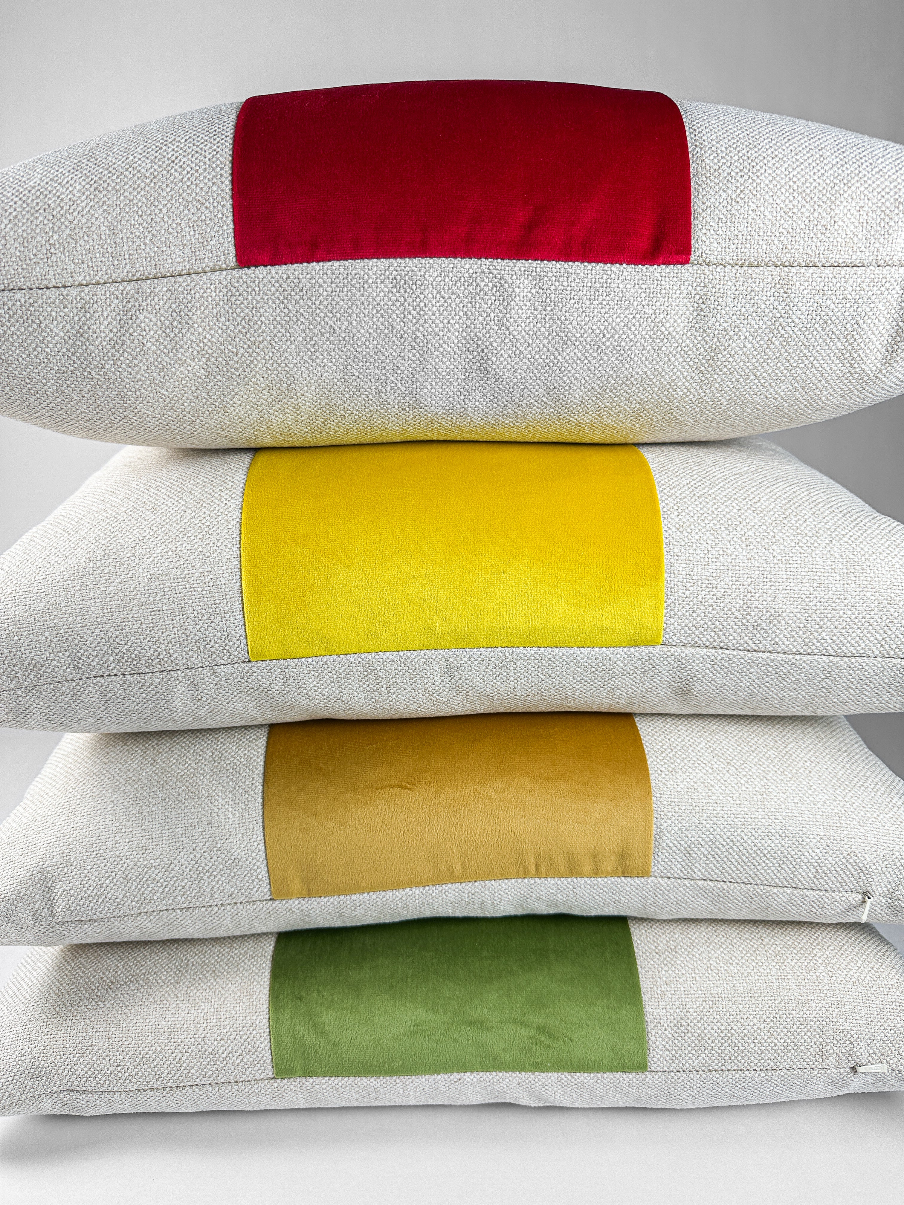 Crimson Bloom Panel Pillow Cover simple Love, Ravin Collection