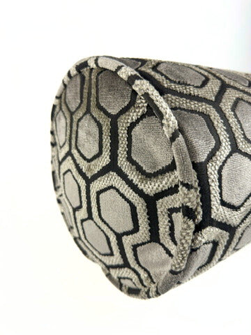 Metallic Patterned Hex Bolster Cover Love, Ravin Collection