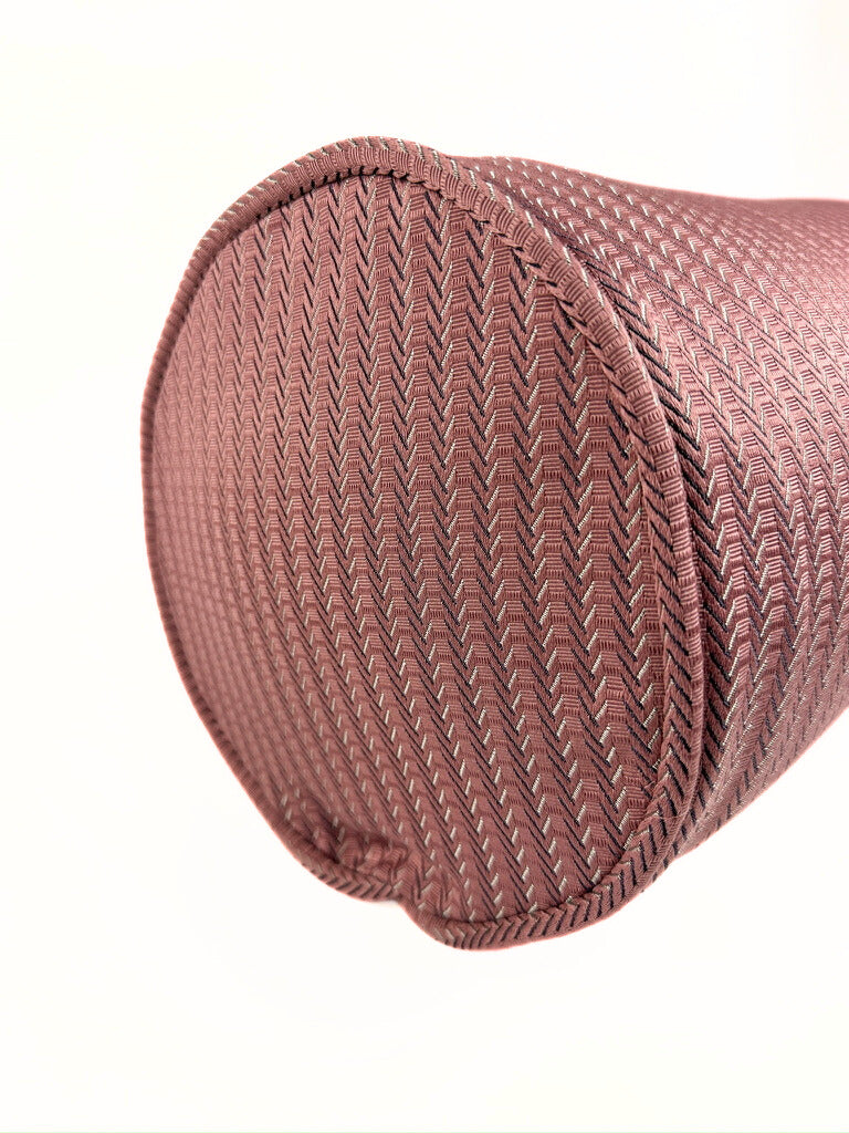 Dusty Mauve Pinstripe Bolster Cover Love, Ravin Collection