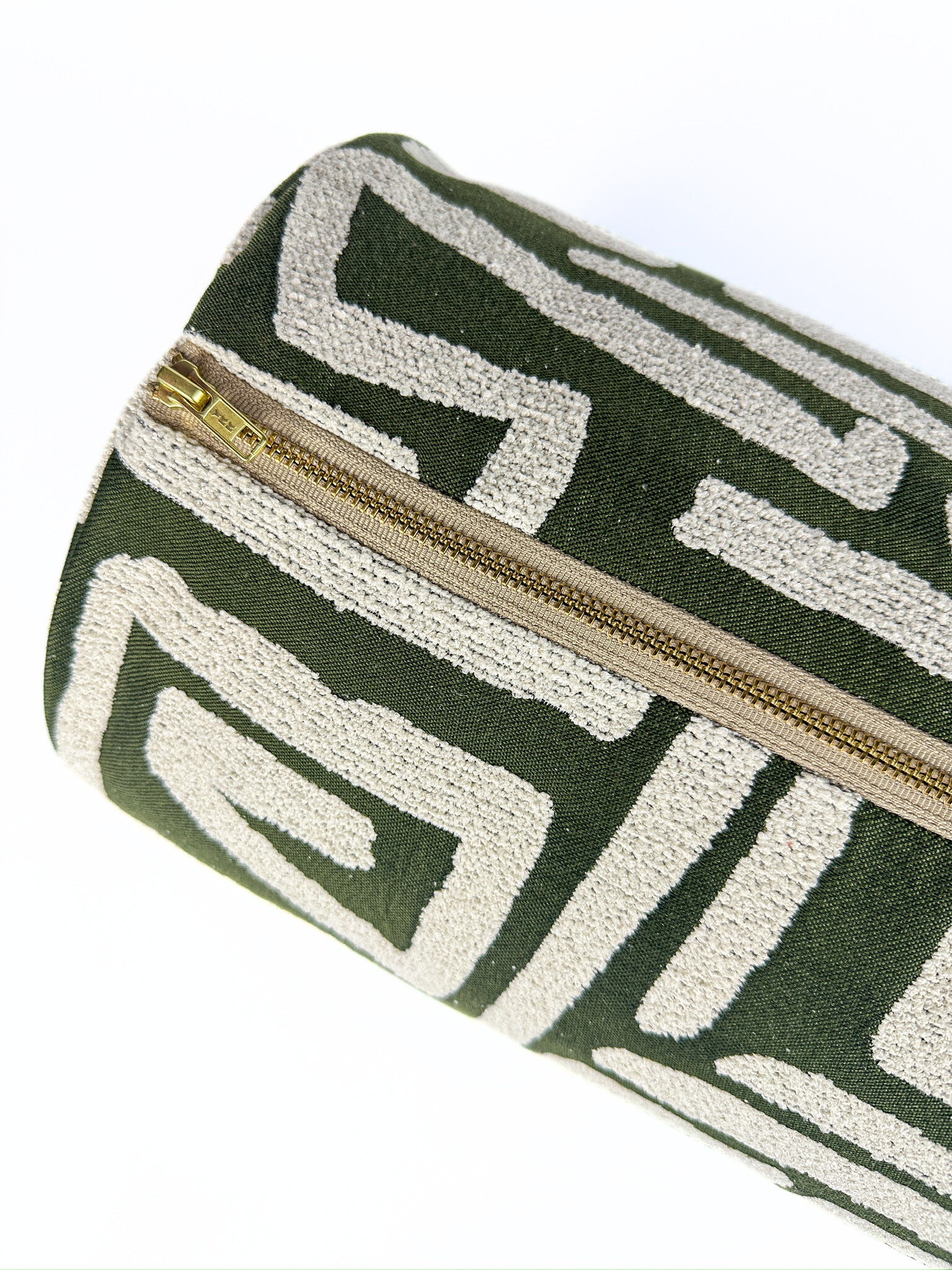 Moss Green Ethnic Maze Bolster Cover Love, Ravin Collection