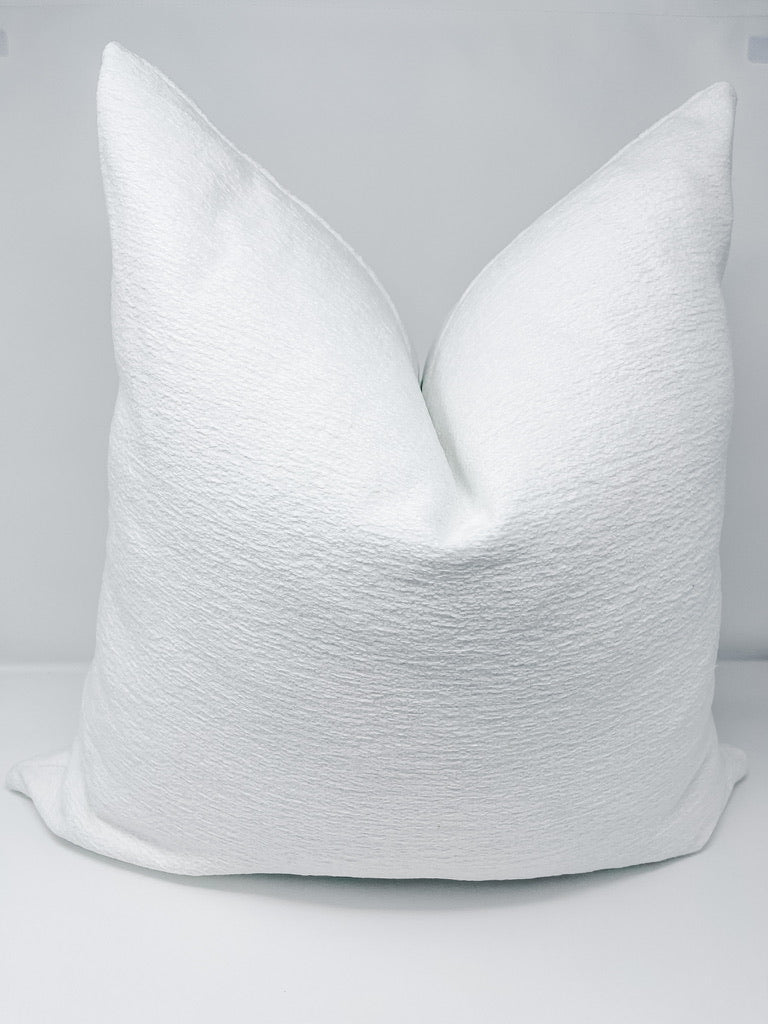 White Snowfall Pillow Cover simple Love, Ravin Collection