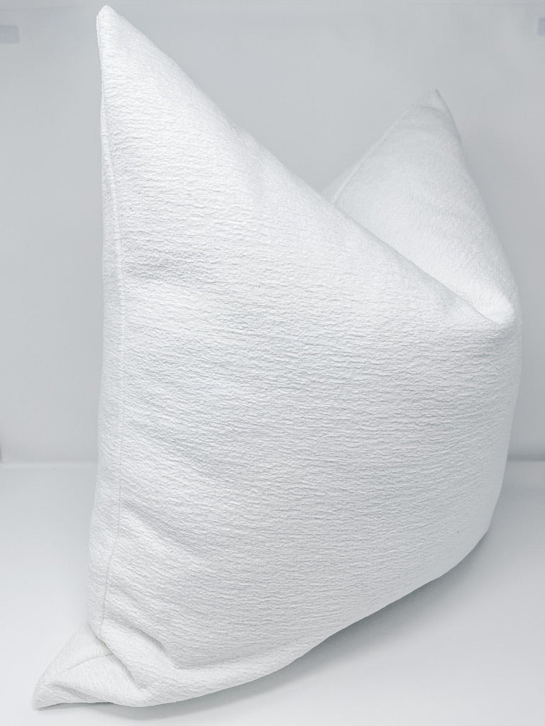 White Snowfall Pillow Cover simple Love, Ravin Collection