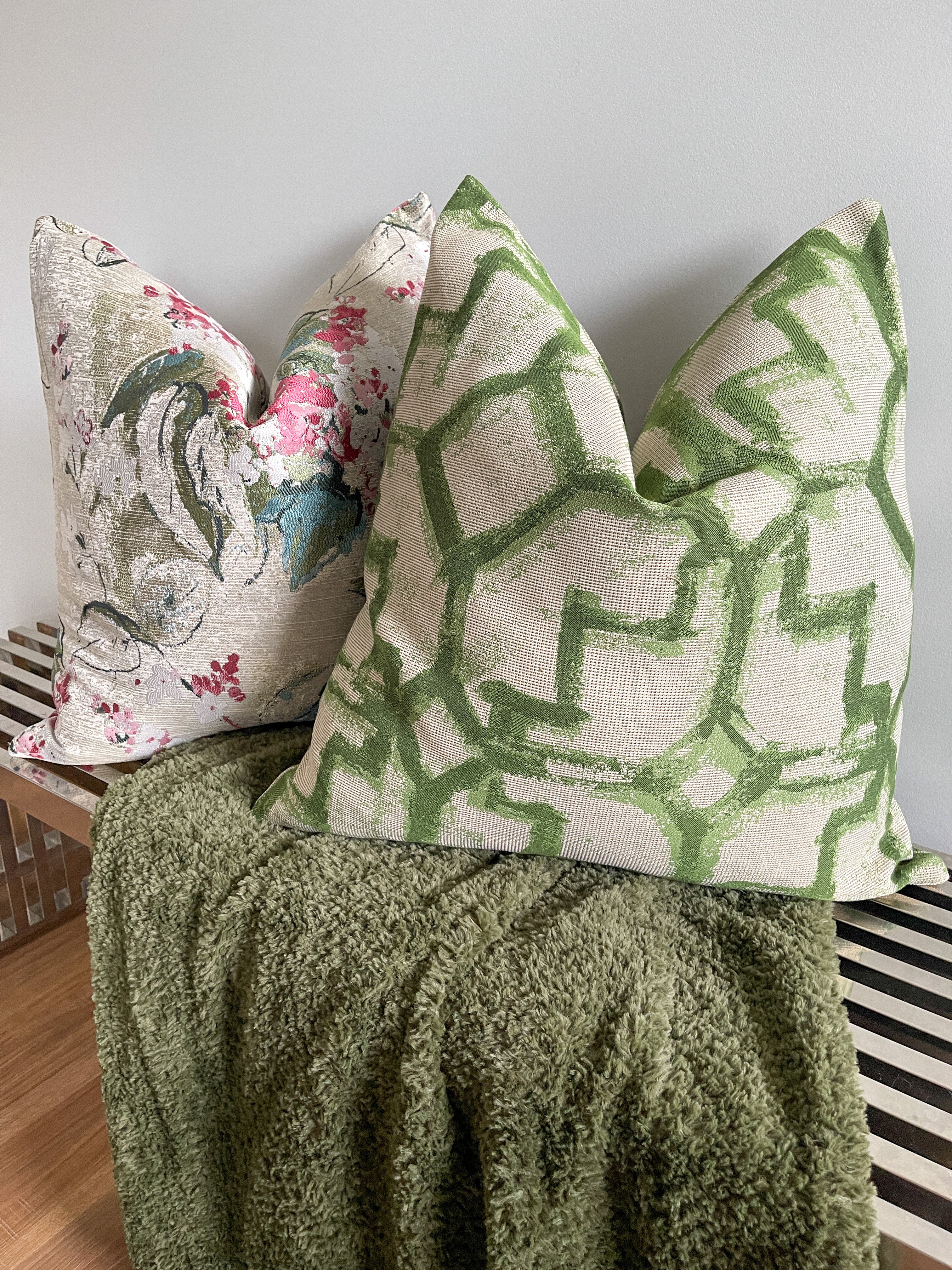 Green Graffiti Pillow Cover simple Love, Ravin Collection