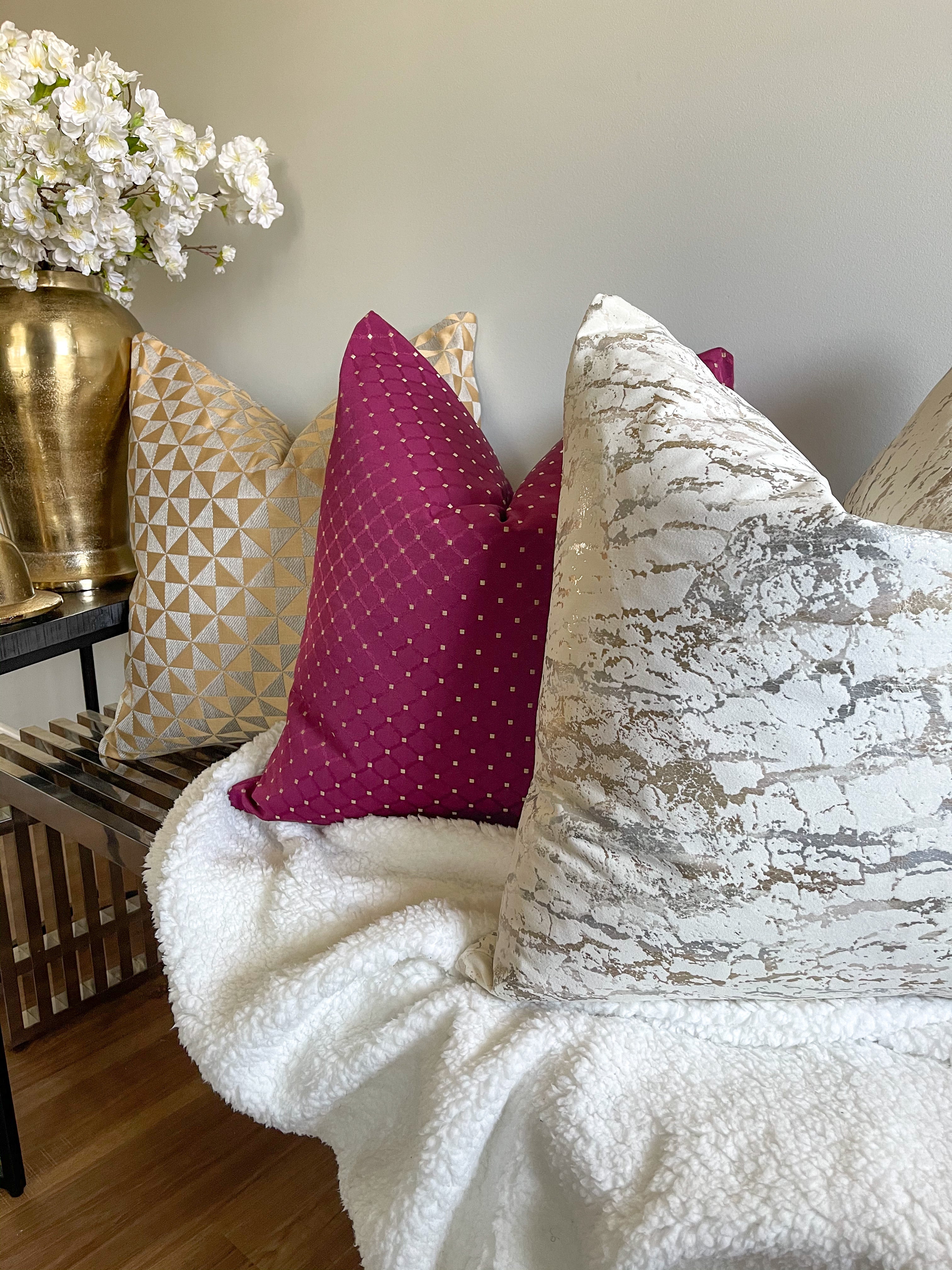 Mixed Metal Pillow Cover simple Love, Ravin Collection