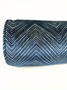 Royal and Light Blue Chevron Bolster Cover Love, Ravin Collection