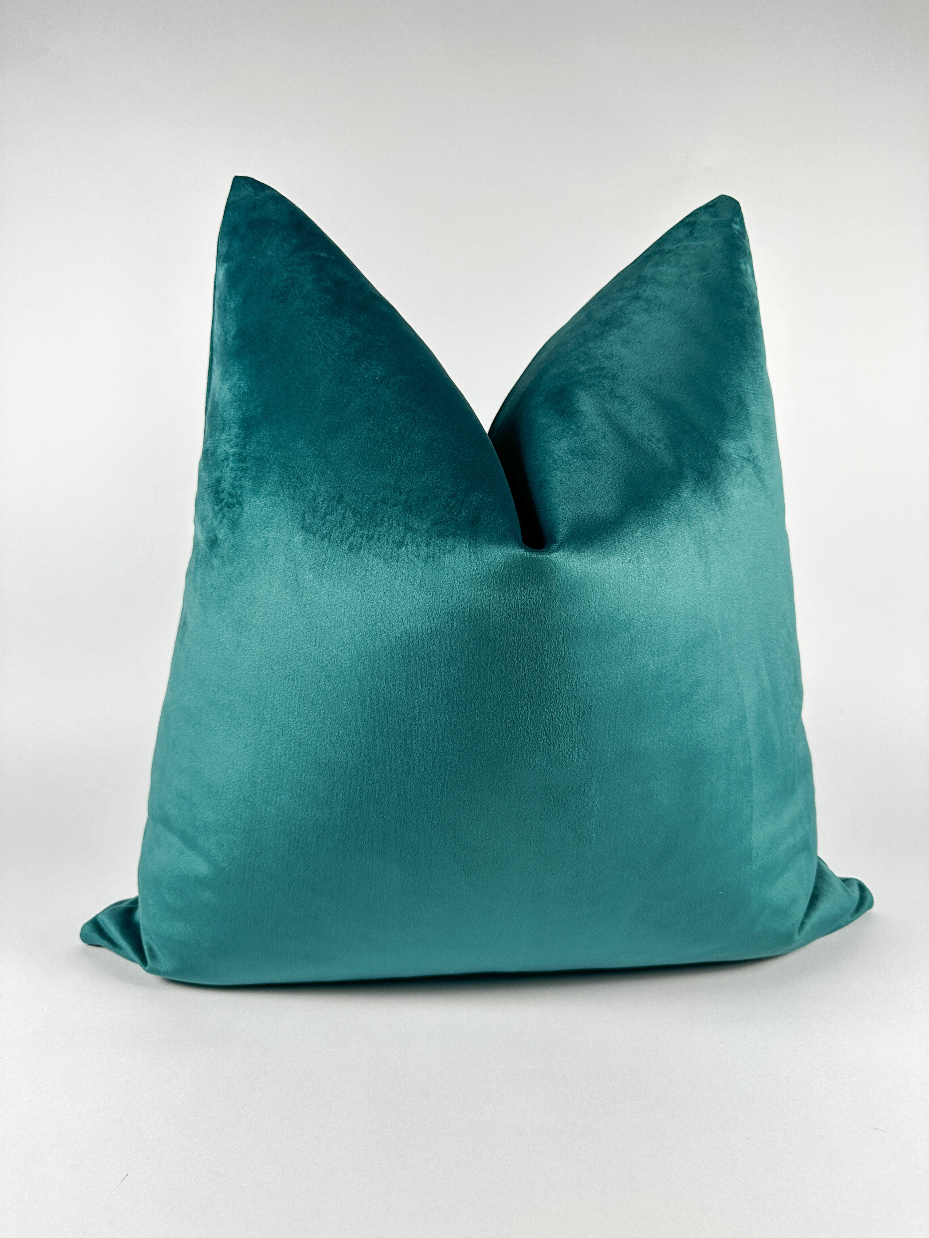 Aqua Velvet Pillow Cover simple Love, Ravin Collection